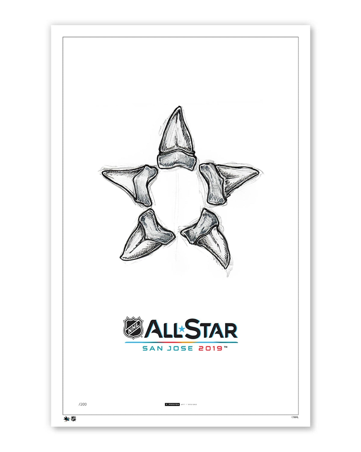 2019 NHL All-Star Game Sketch Limited Edition Print