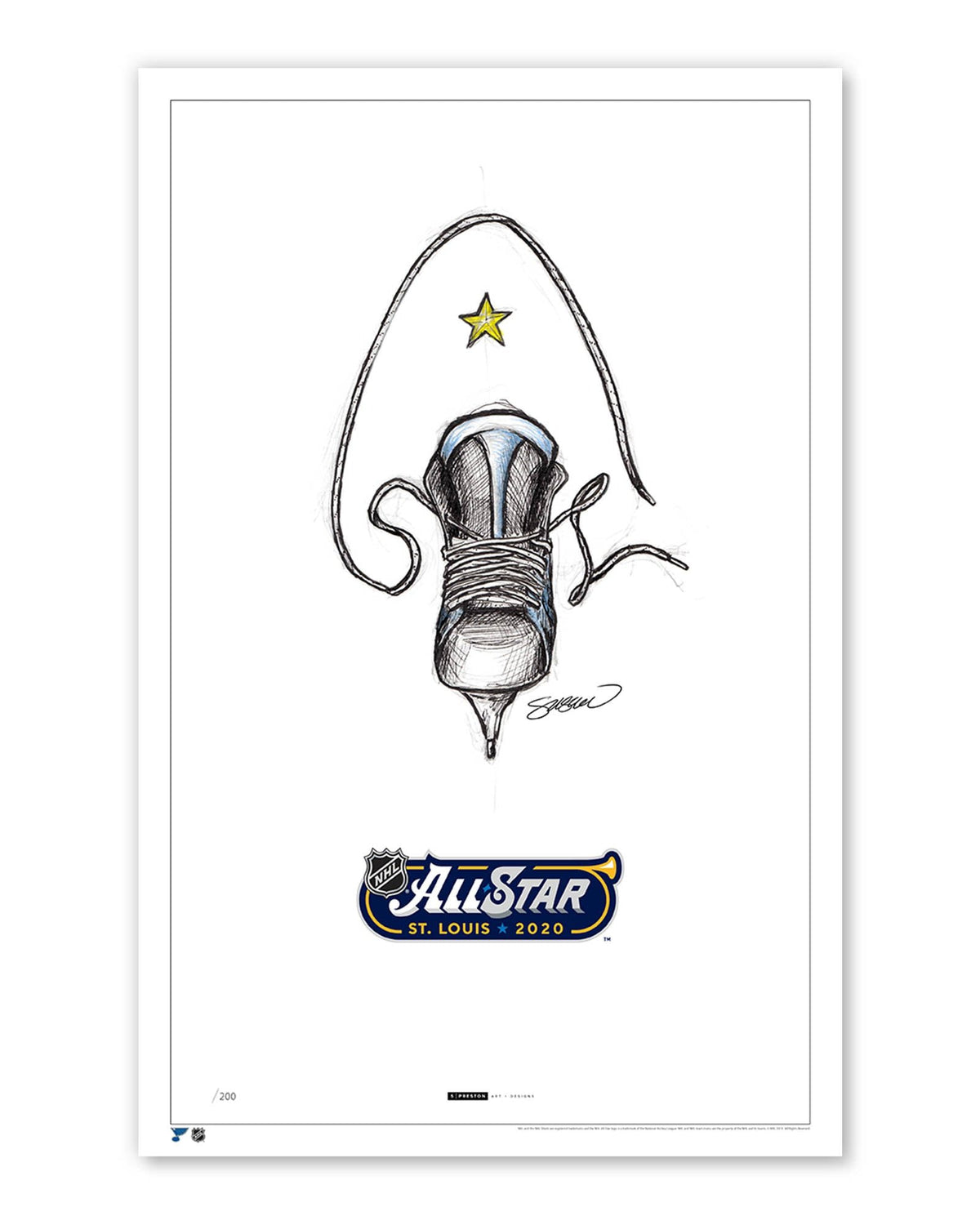 2020 NHL All-Star Game Sketch Limited Edition Print