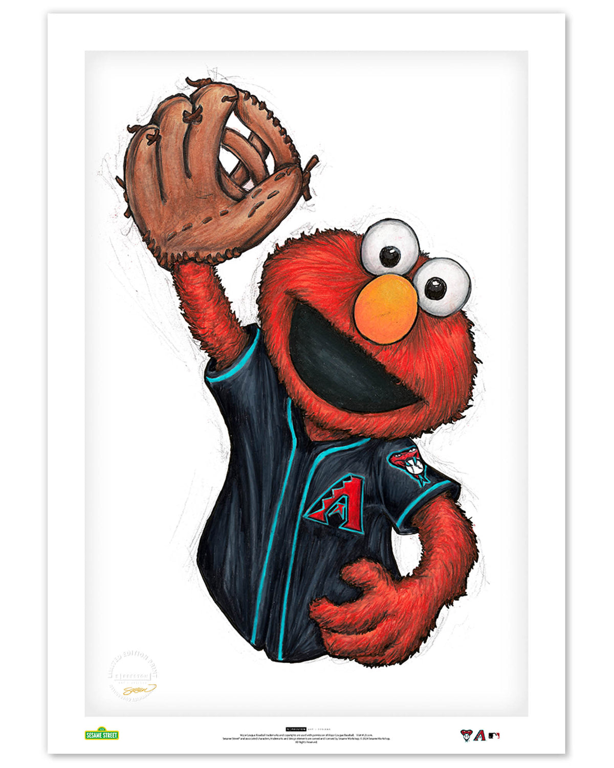 ELMO x MLB Diamondbacks Limited Edition Art Print
