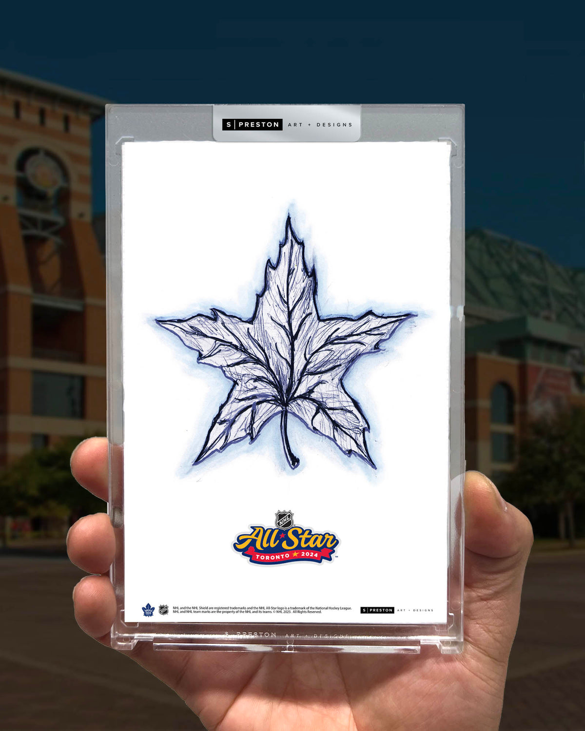 2024 NHL All-Star Game Sketch Art Card Slab