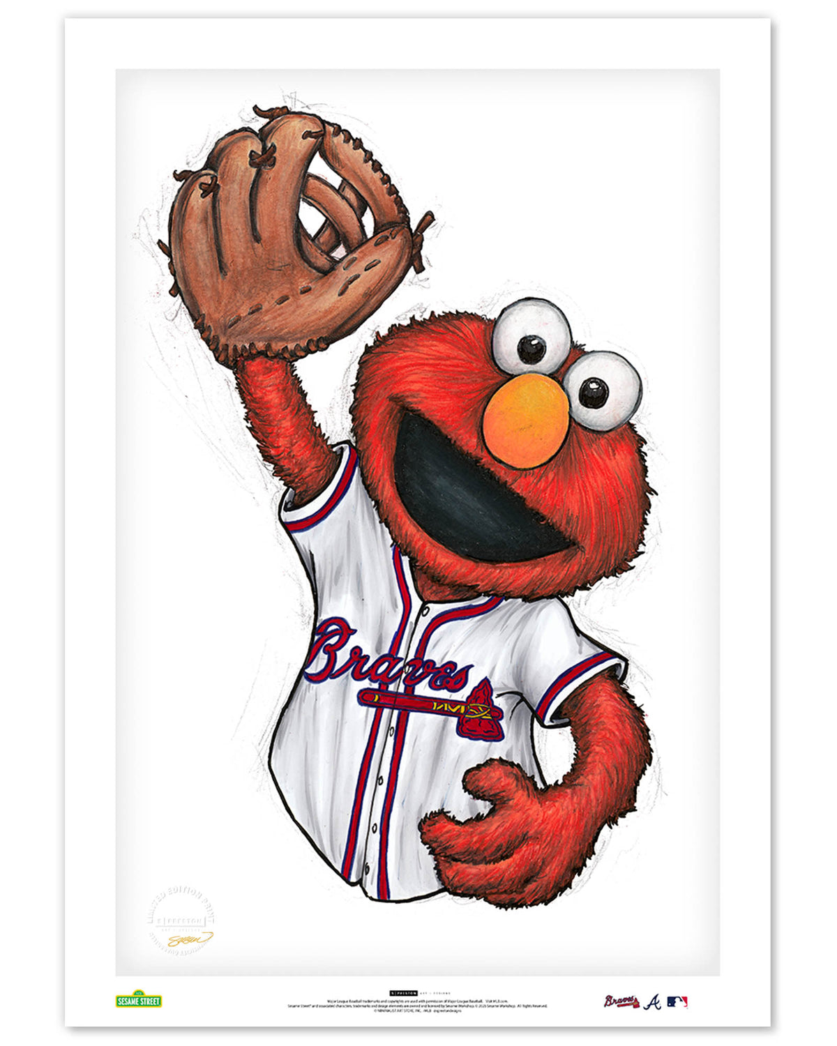 ELMO x MLB Braves Limited Edition Art Print