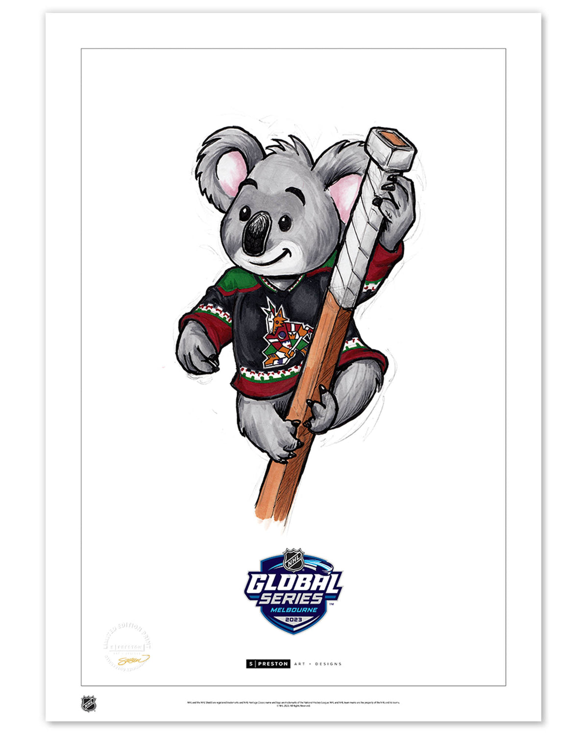 2023 NHL Global Series Melbourne Limited Edition Art Prints