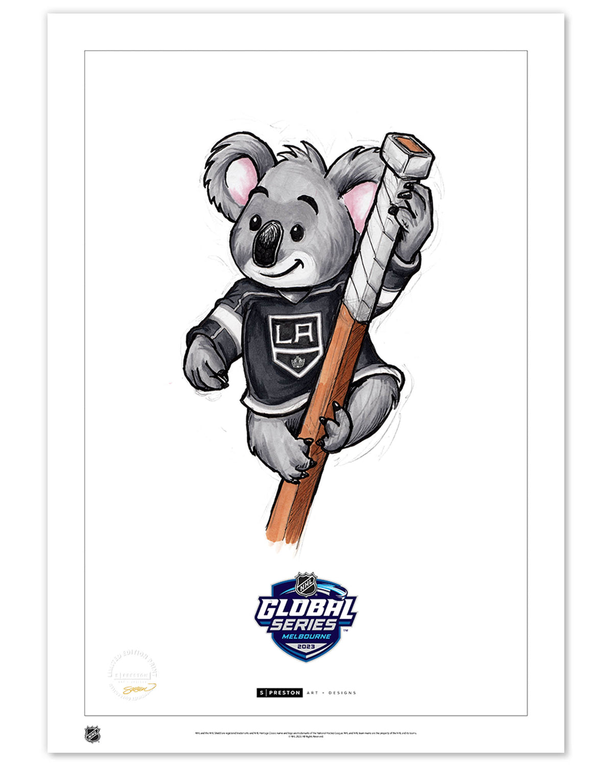 2023 NHL Global Series Melbourne Limited Edition Art Prints