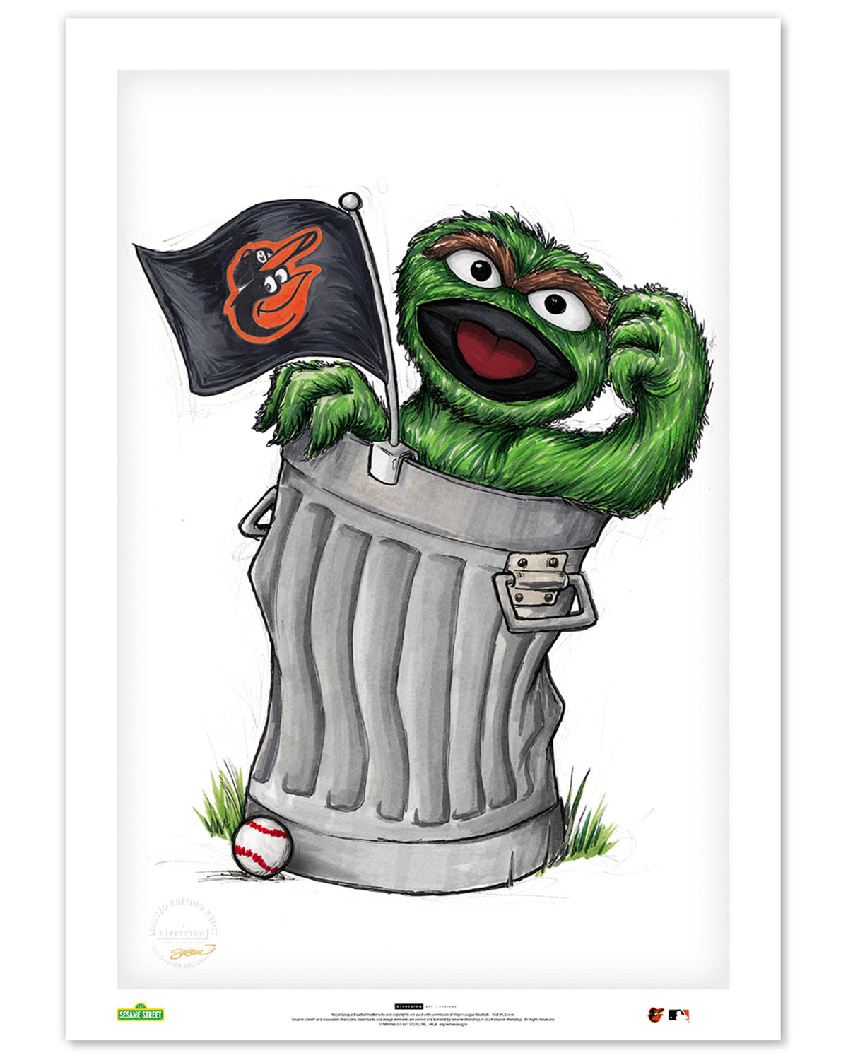 Oscar Rep Your Colours x MLB Orioles Limited Edition Art Print