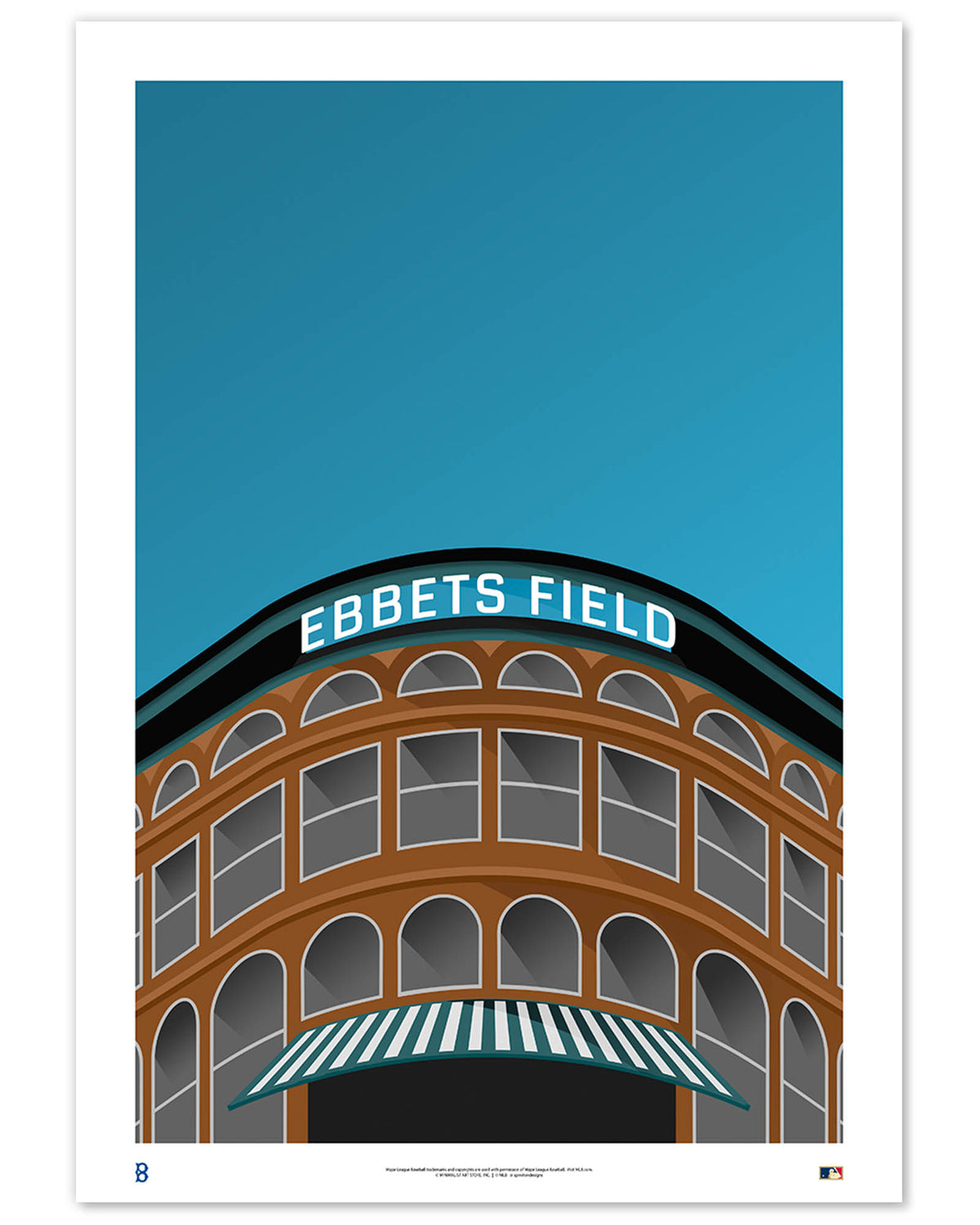 Minimalist Ebbets Field Art Print