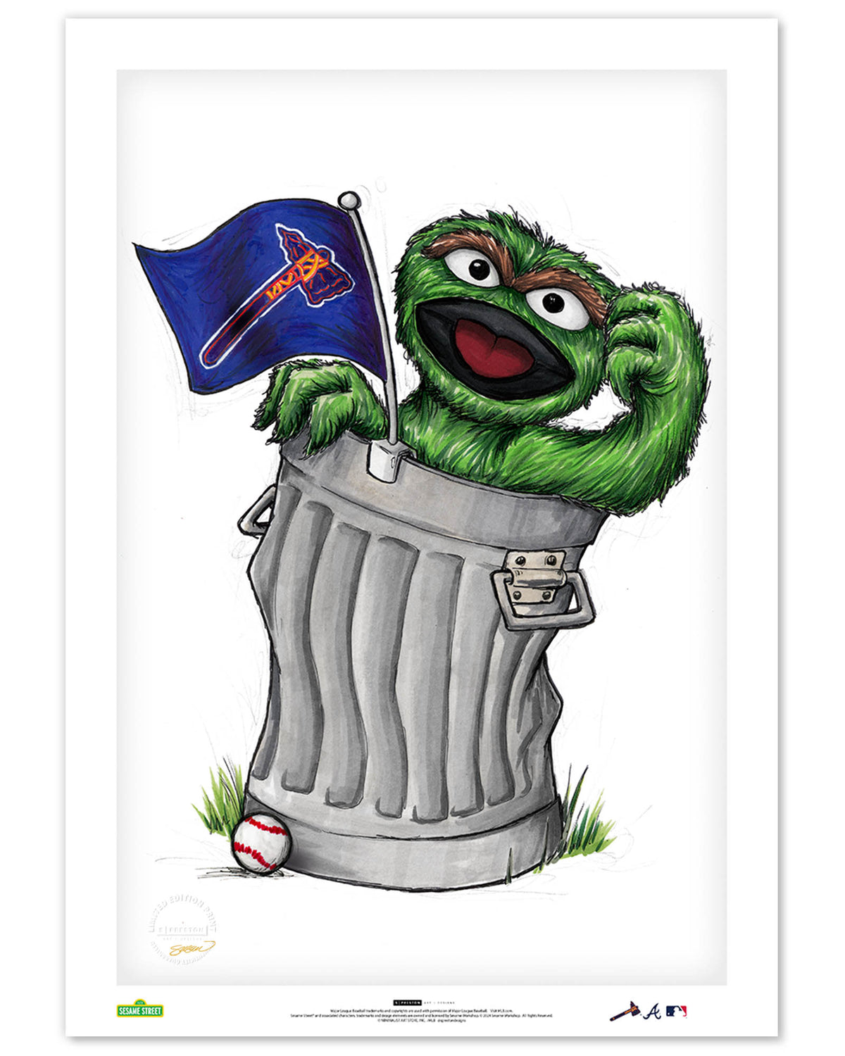 Oscar Rep Your Colours x MLB Braves Limited Edition Art Print