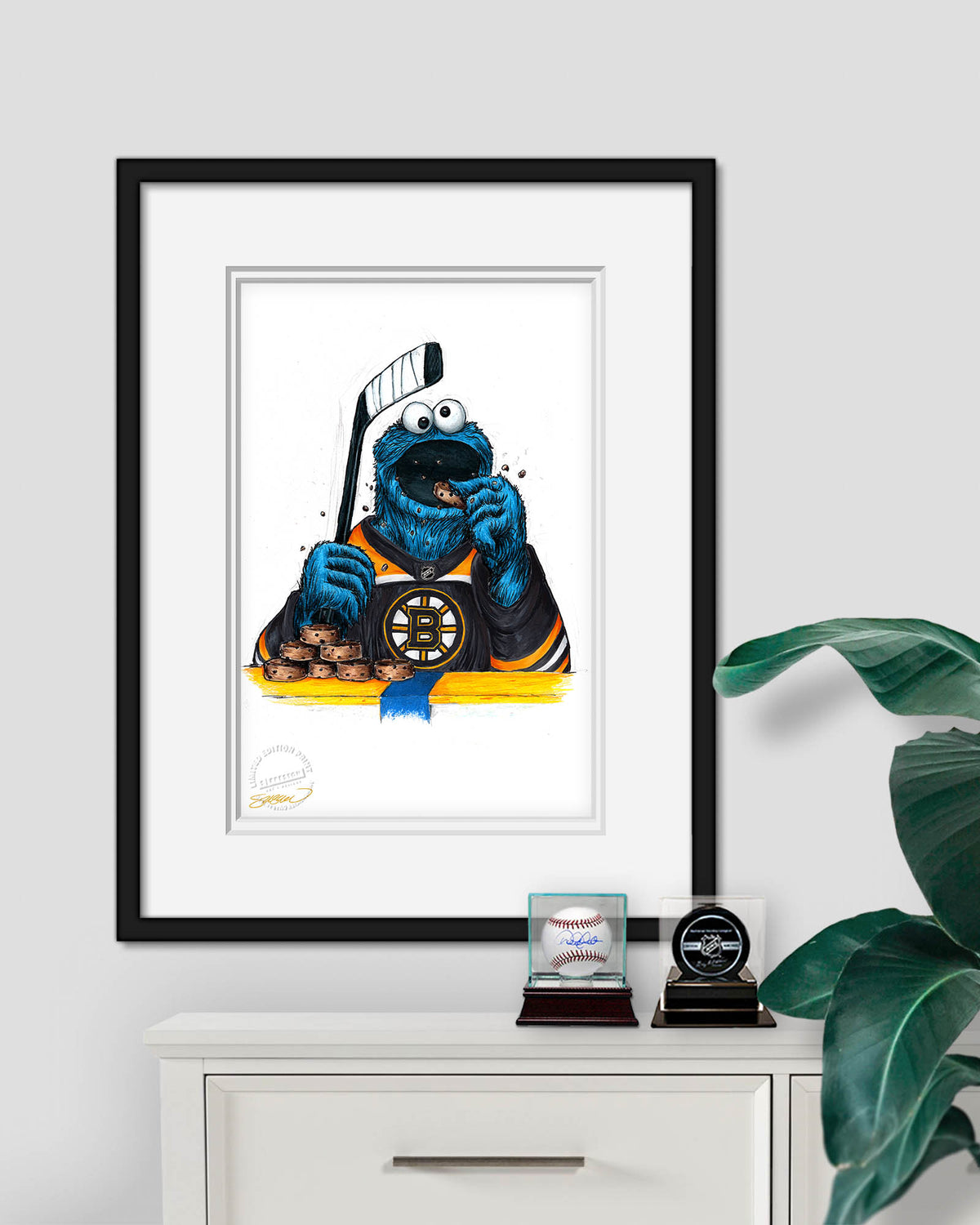 Cookie Monster x NHL Bruins Limited Edition Art Print