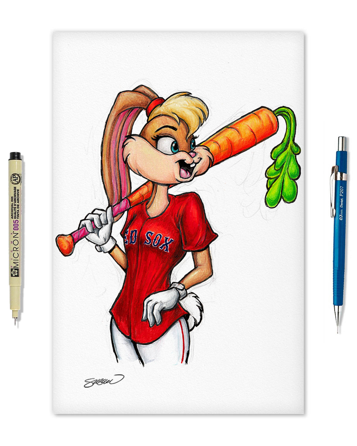 Lola Bunny x MLB Red Sox Limited Edition Art Print