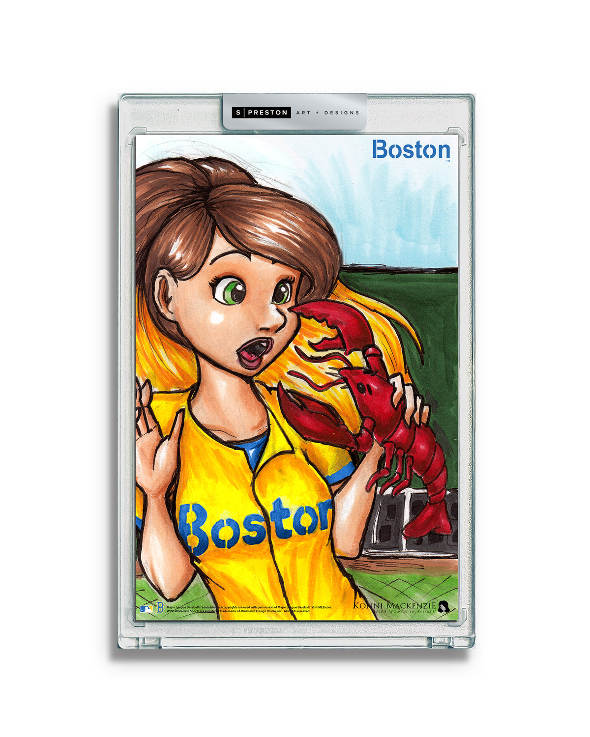 WinS® Boston Red Sox City Connect - Konni Mackenzie Art Card Slab