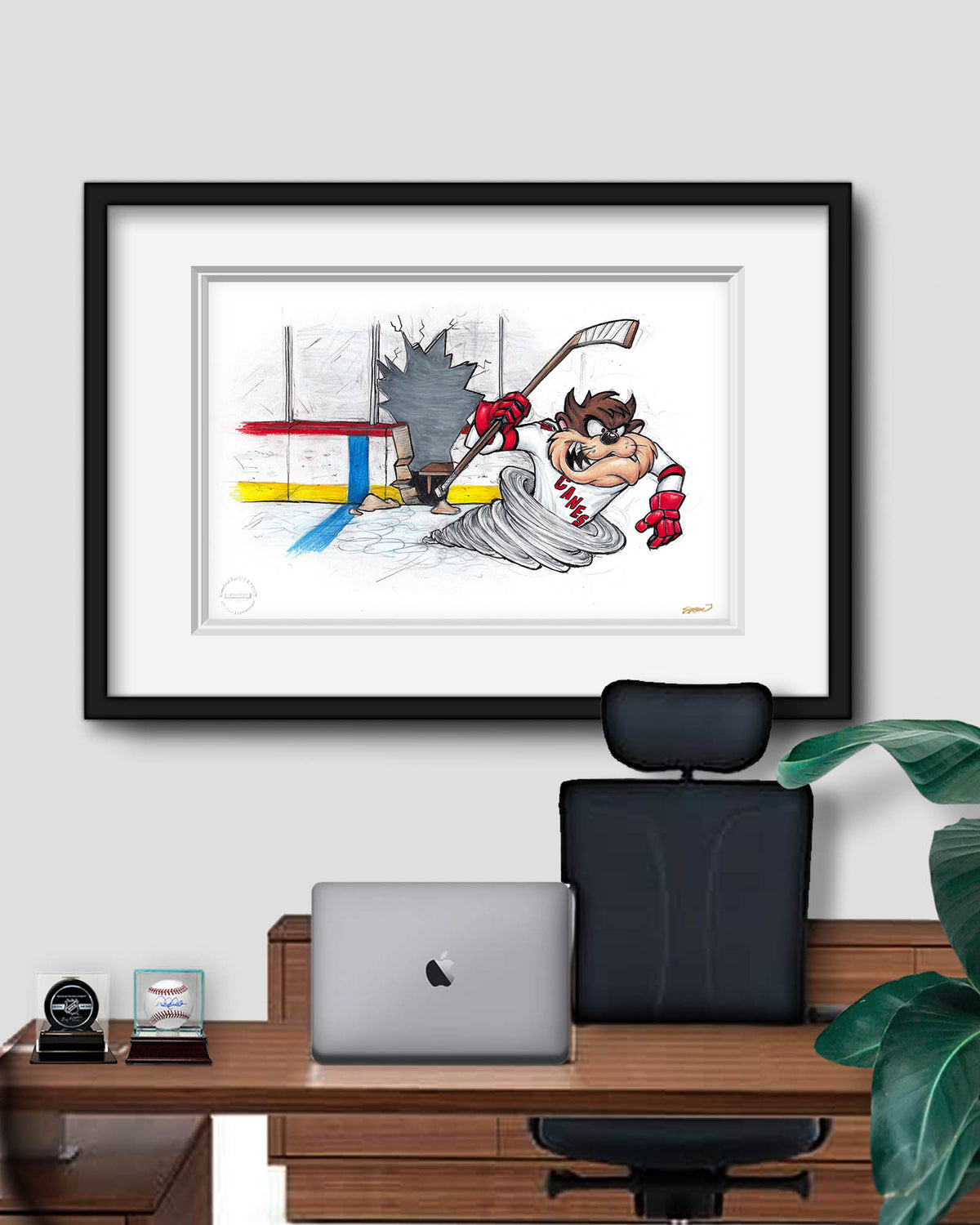 Tazmanian Line Change x NHL Hurricanes Tazmanian Devil Limited Edition Art Print