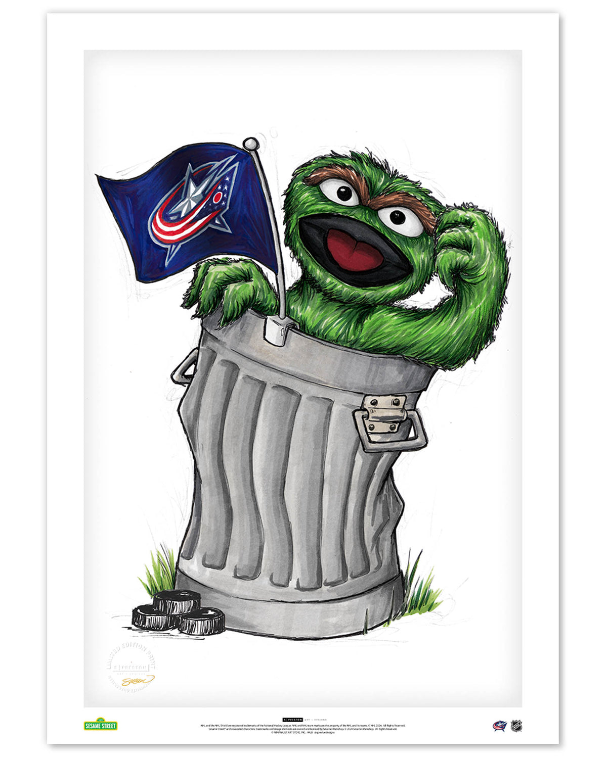 Oscar Rep Your Colours x NHL Blue Jackets Limited Edition Art Print