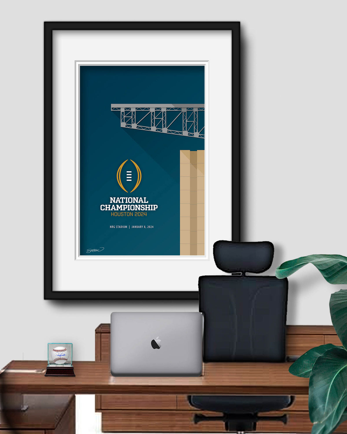 Minimalist NRG Stadium - 2024 College Football Playoff Championship Game