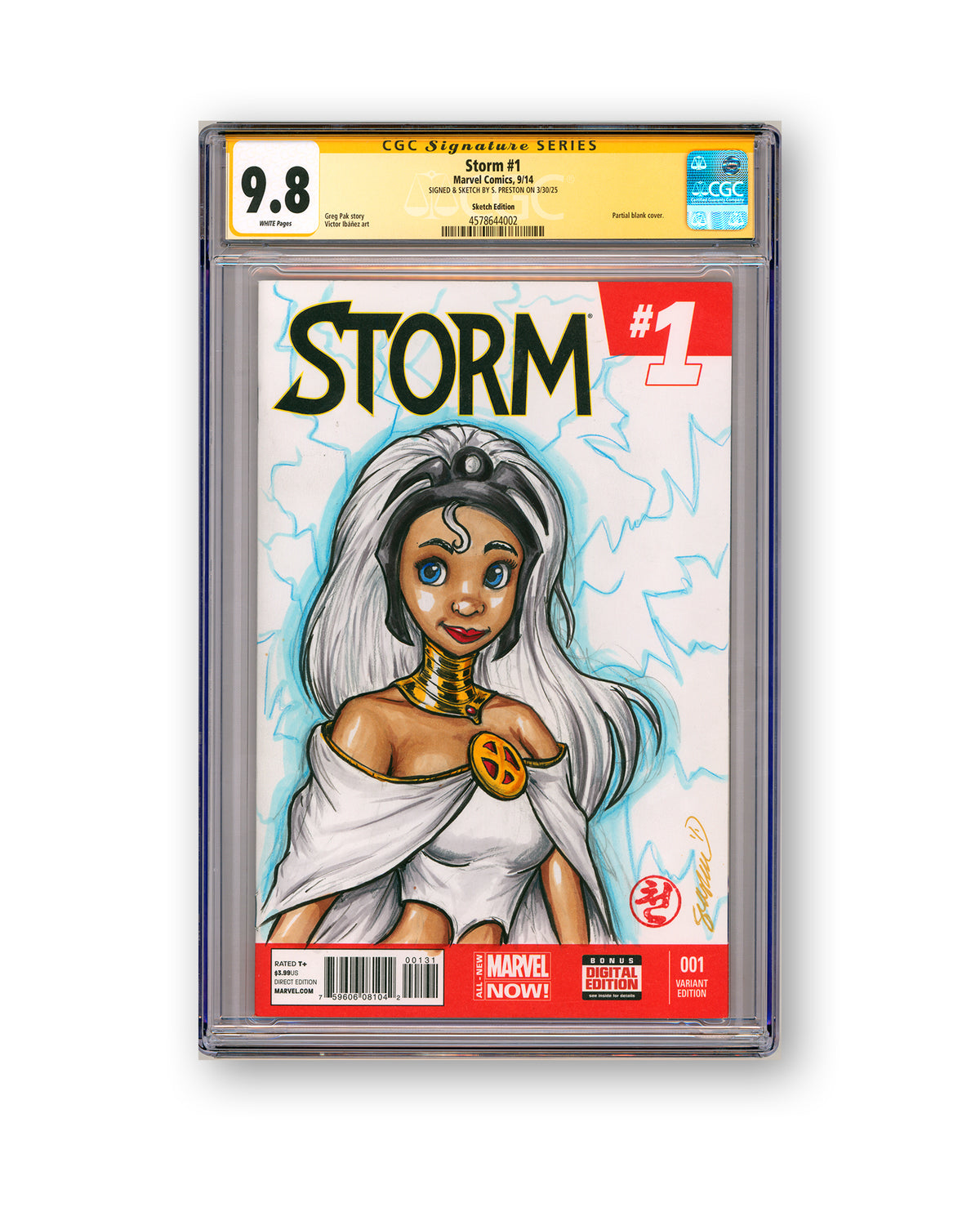 ORIGINAL ART - Storm Tiana Sketch CGC 9.8 #1 Comic Book