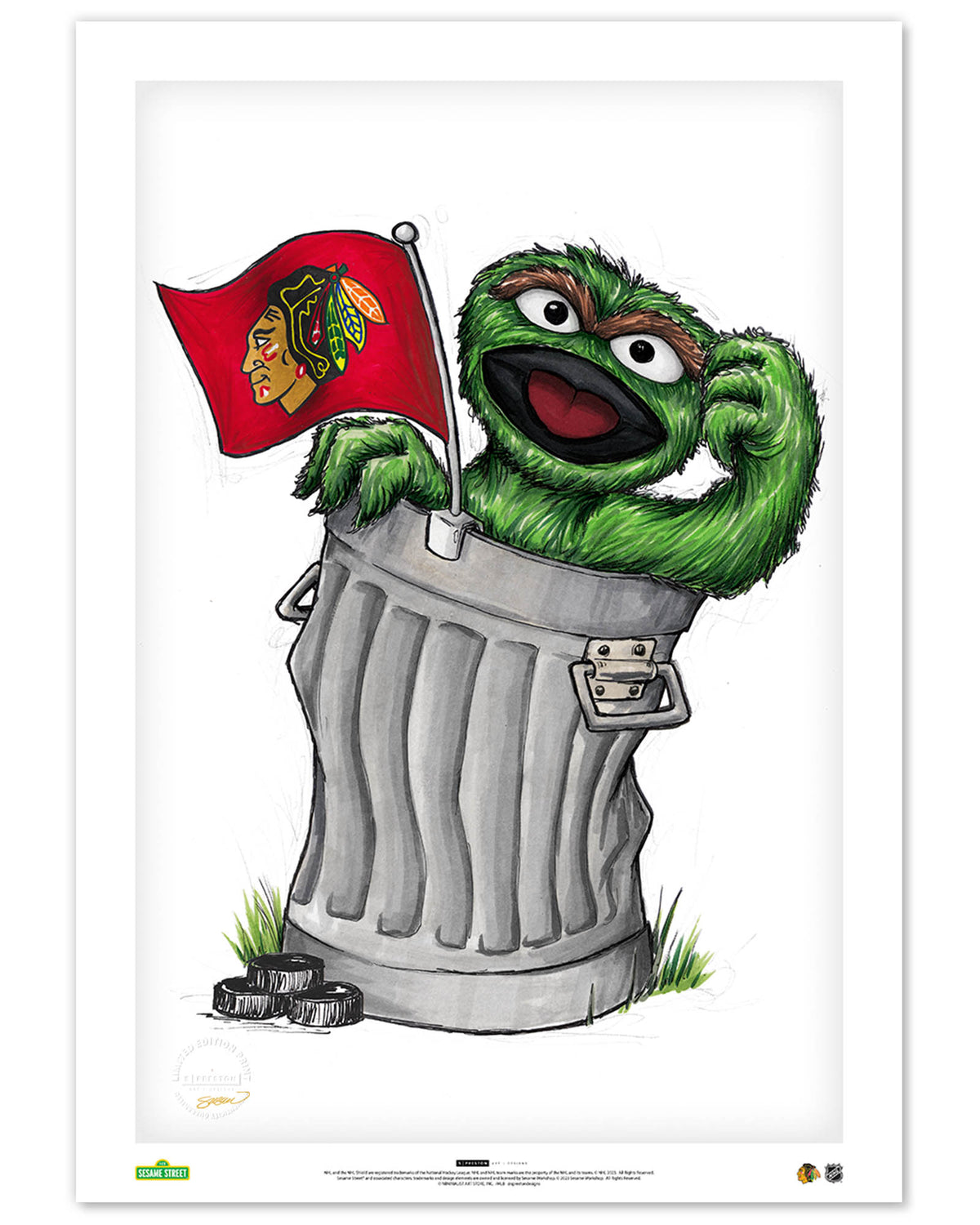 Oscar Rep Your Colours x NHL Blackhawks Limited Edition Art Print
