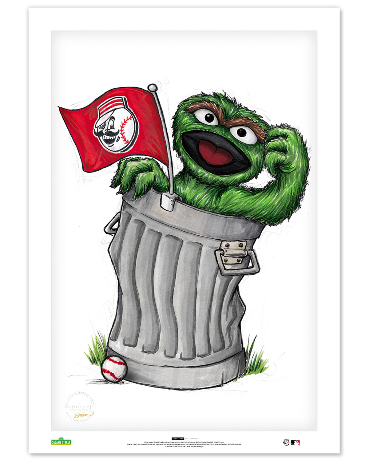 Oscar Rep Your Colours x MLB Reds Limited Edition Art Print