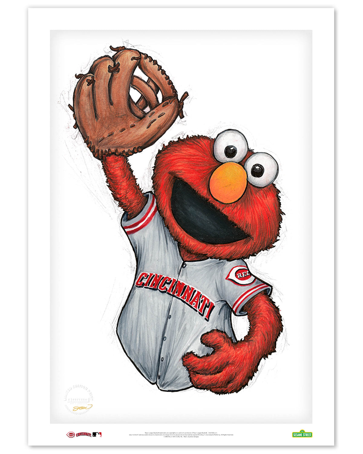 ELMO x MLB Reds Limited Edition Art Print