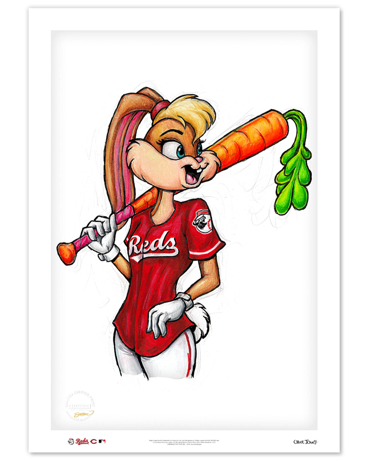 Lola Bunny x MLB Reds Limited Edition Art Print