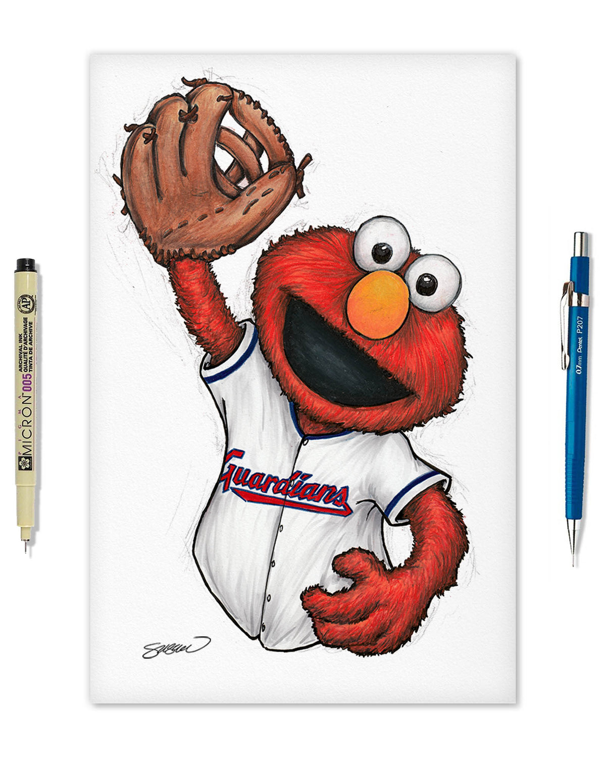 ELMO x MLB Guardians Limited Edition Art Print