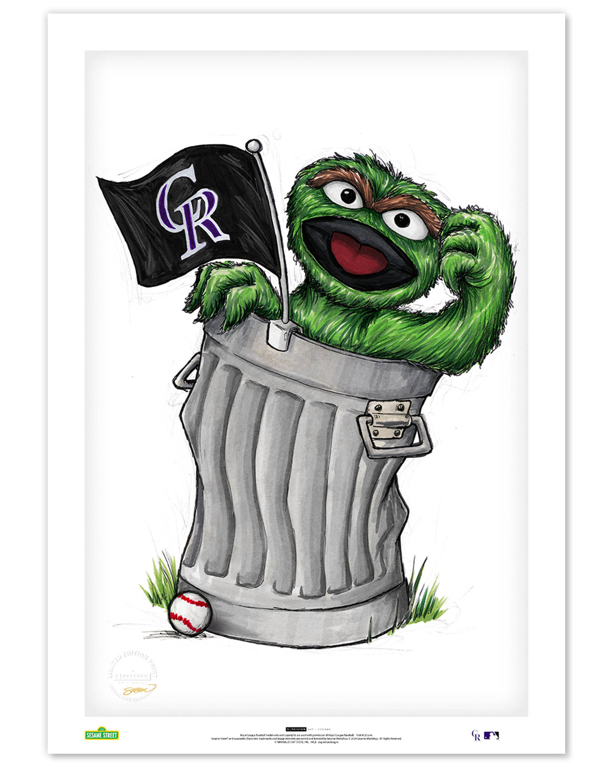 Oscar Rep Your Colours x MLB Rockies Limited Edition Art Print