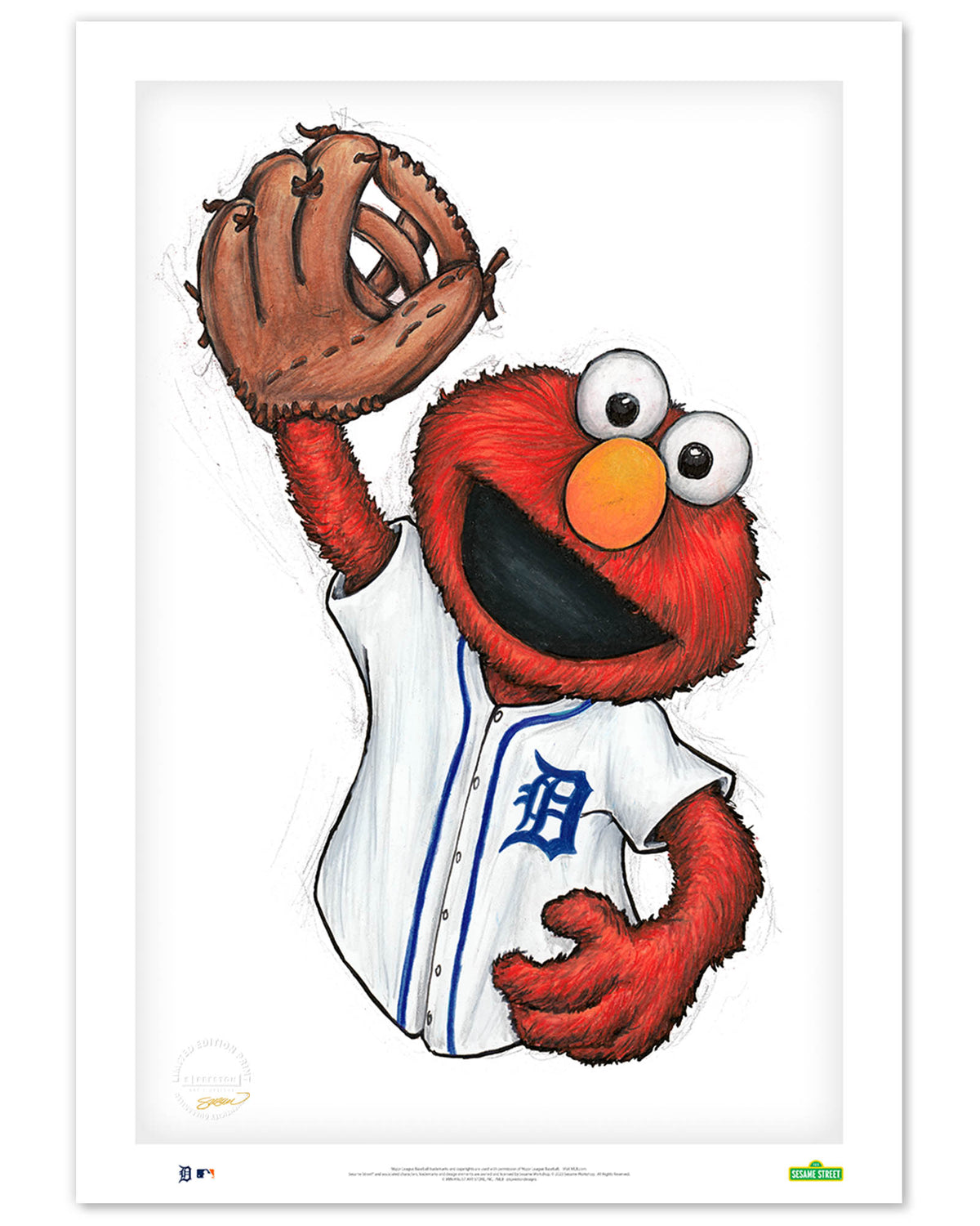 ELMO x MLB Tigers Limited Edition Art Print