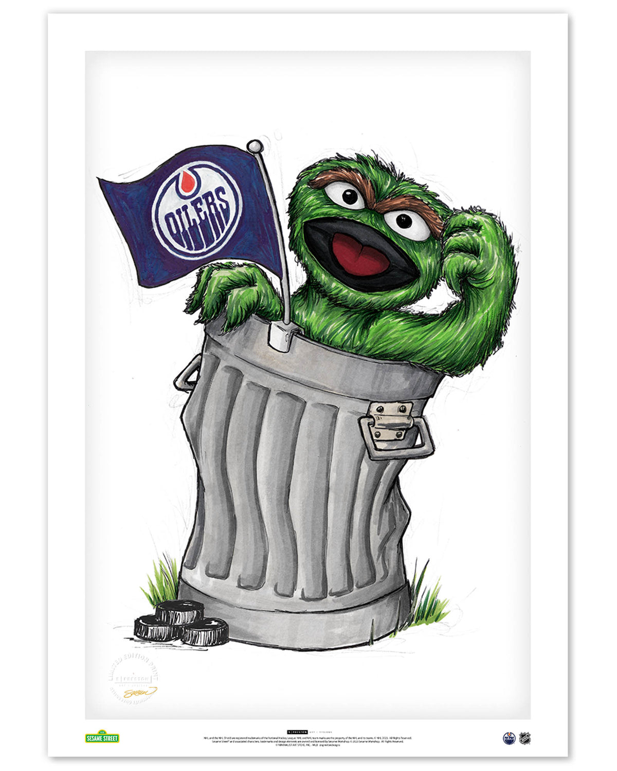 Oscar Rep Your Colours x NHL Oilers Limited Edition Art Print