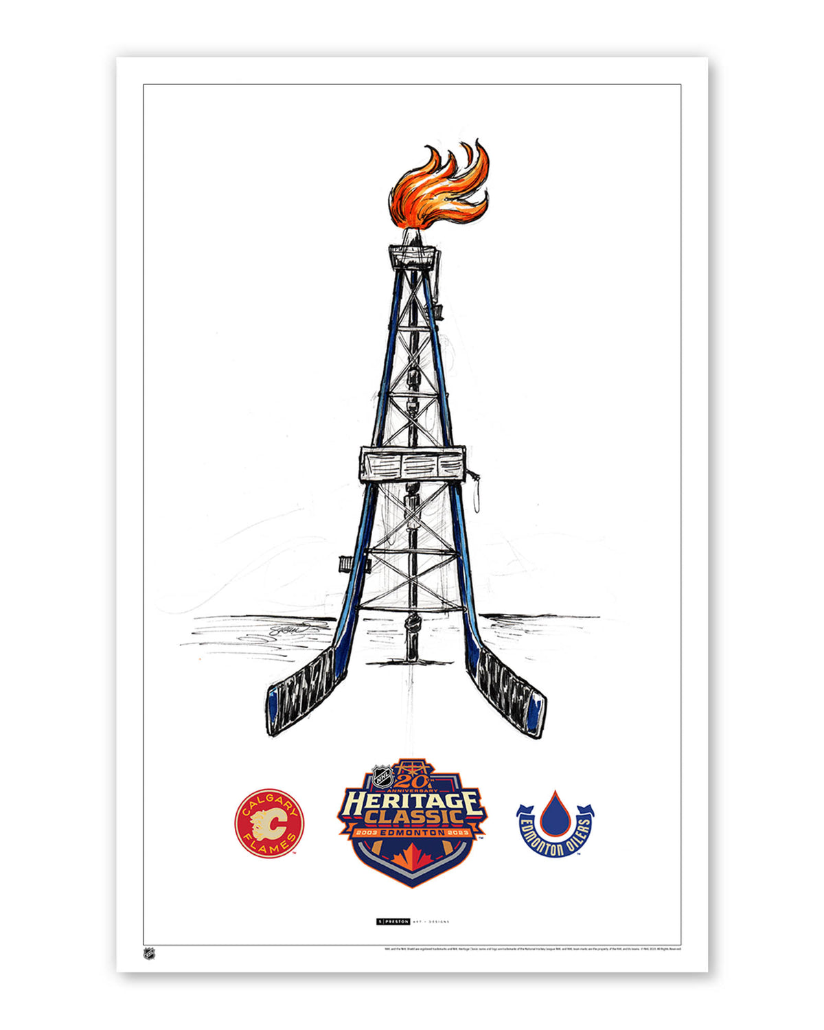 2023 NHL Heritage Classic Limited Edition Art Prints