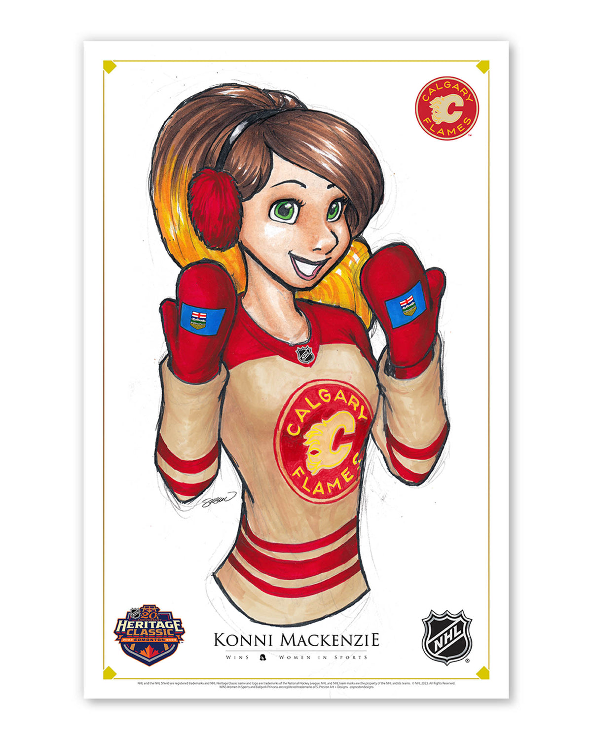 WinS® NHL Konni Mackenzie 2023 Heritage Classic Jersey Poster Print