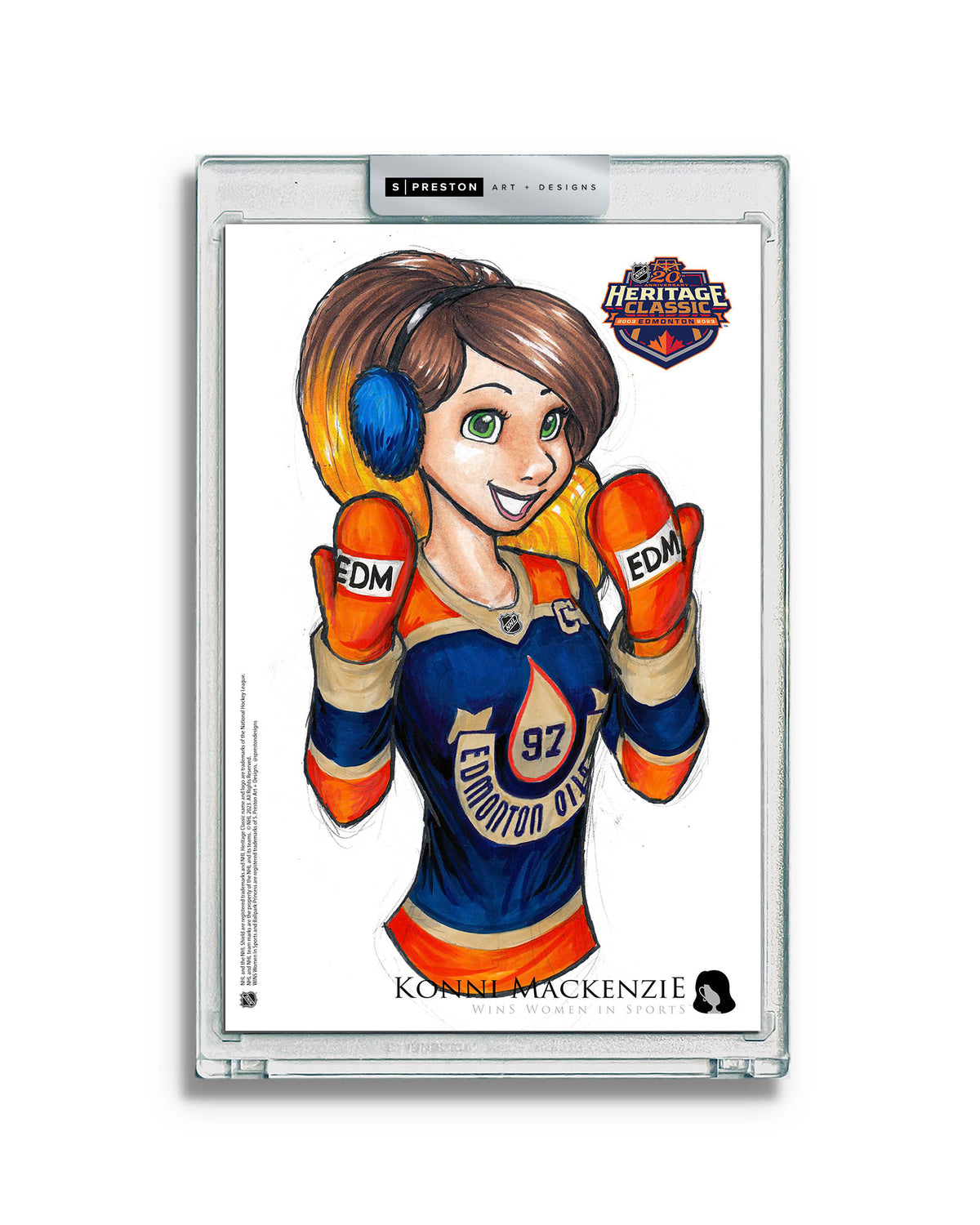 WinS® NHL Konni Mackenzie 2023 Heritage Classic Limited Edition Art Card Slab