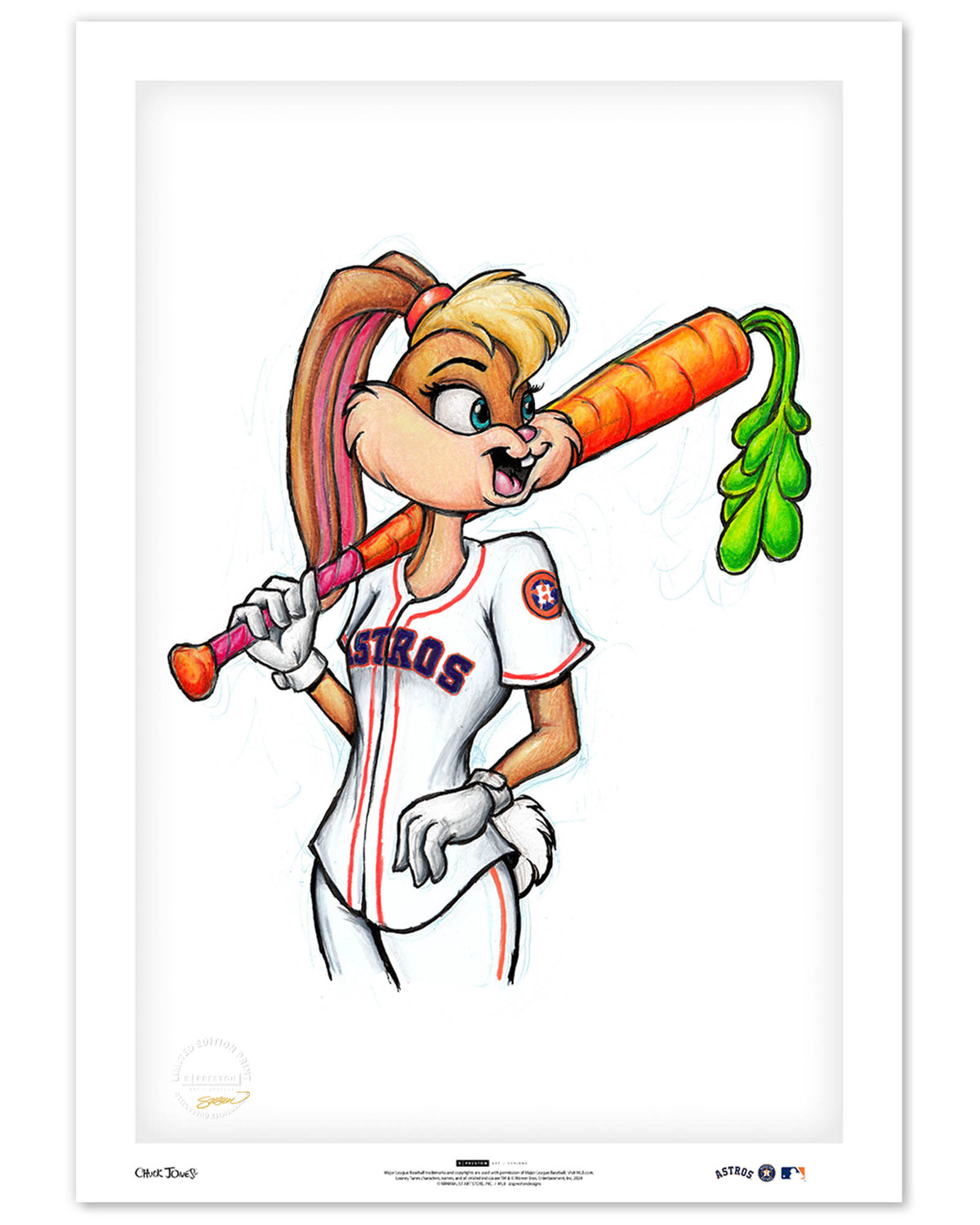 Lola Bunny x MLB Astros Limited Edition Art Print