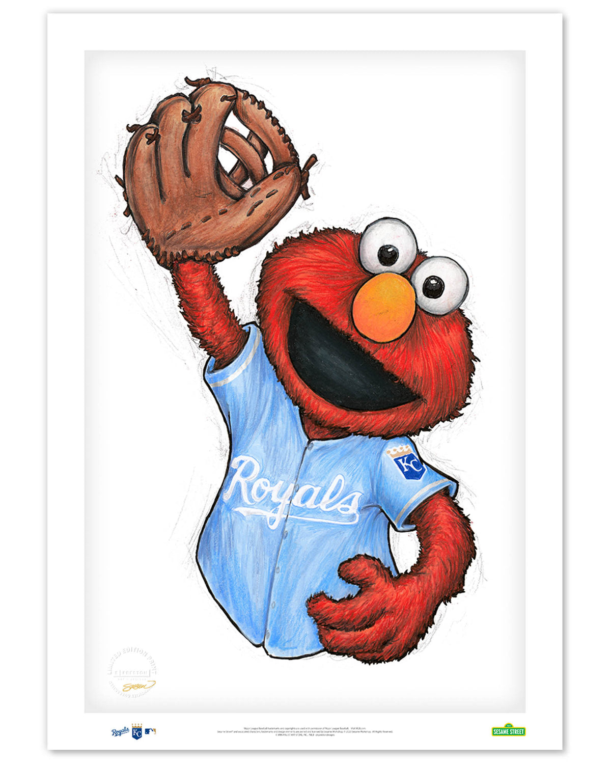ELMO x MLB Royals Limited Edition Art Print