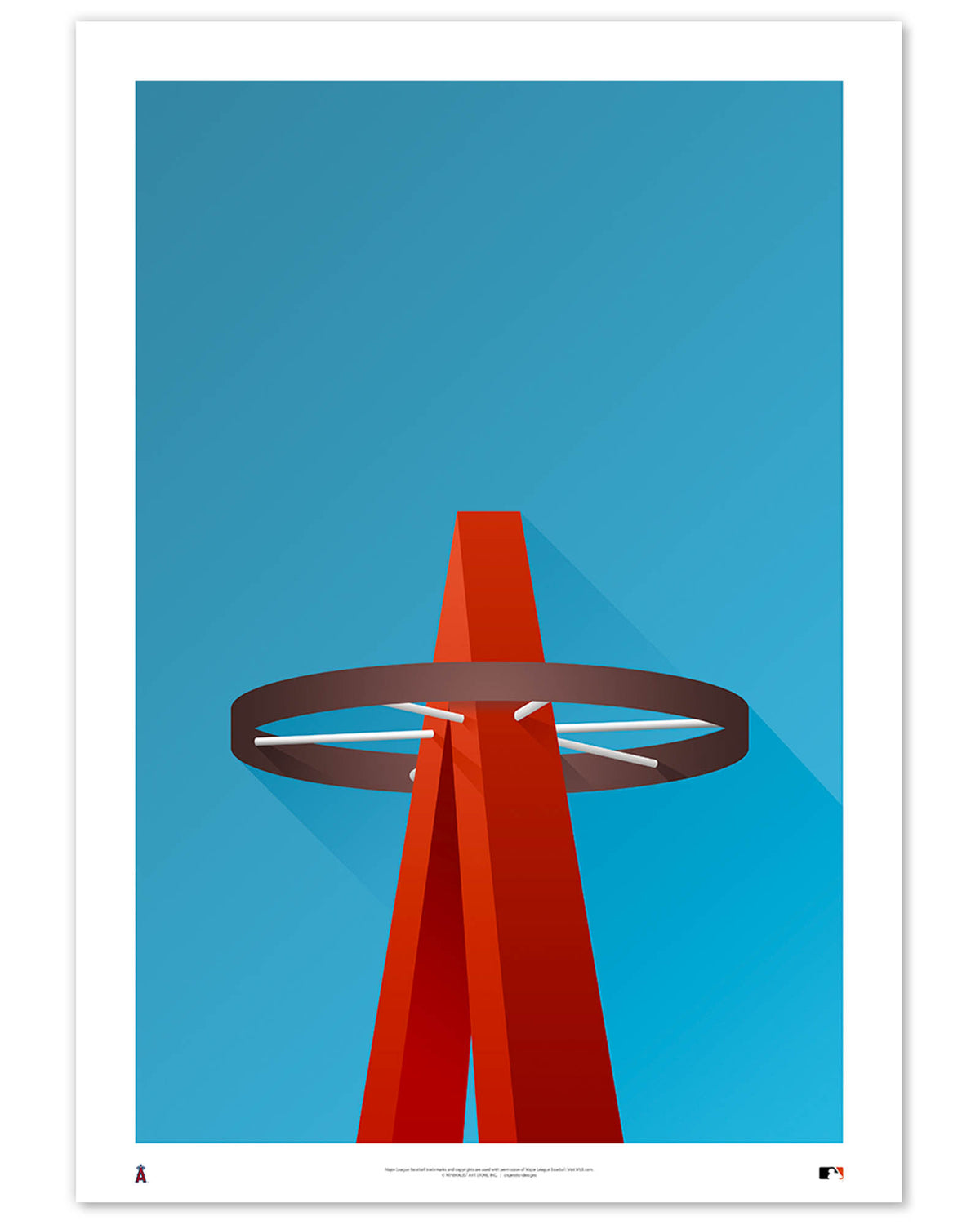 Minimalist Angel Stadium Art Print