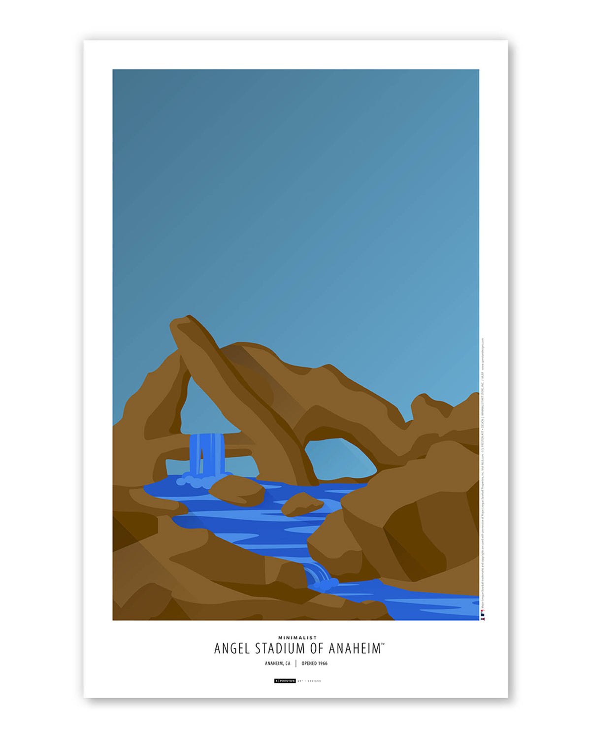 Minimalist Angel Stadium Art Print