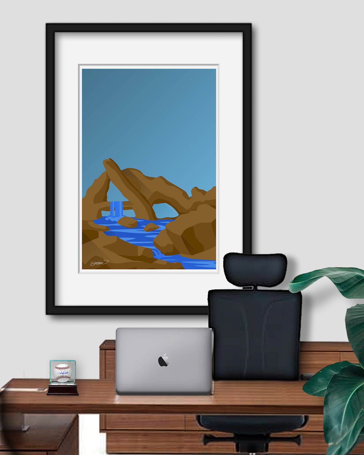 Minimalist Angel Stadium Art Print