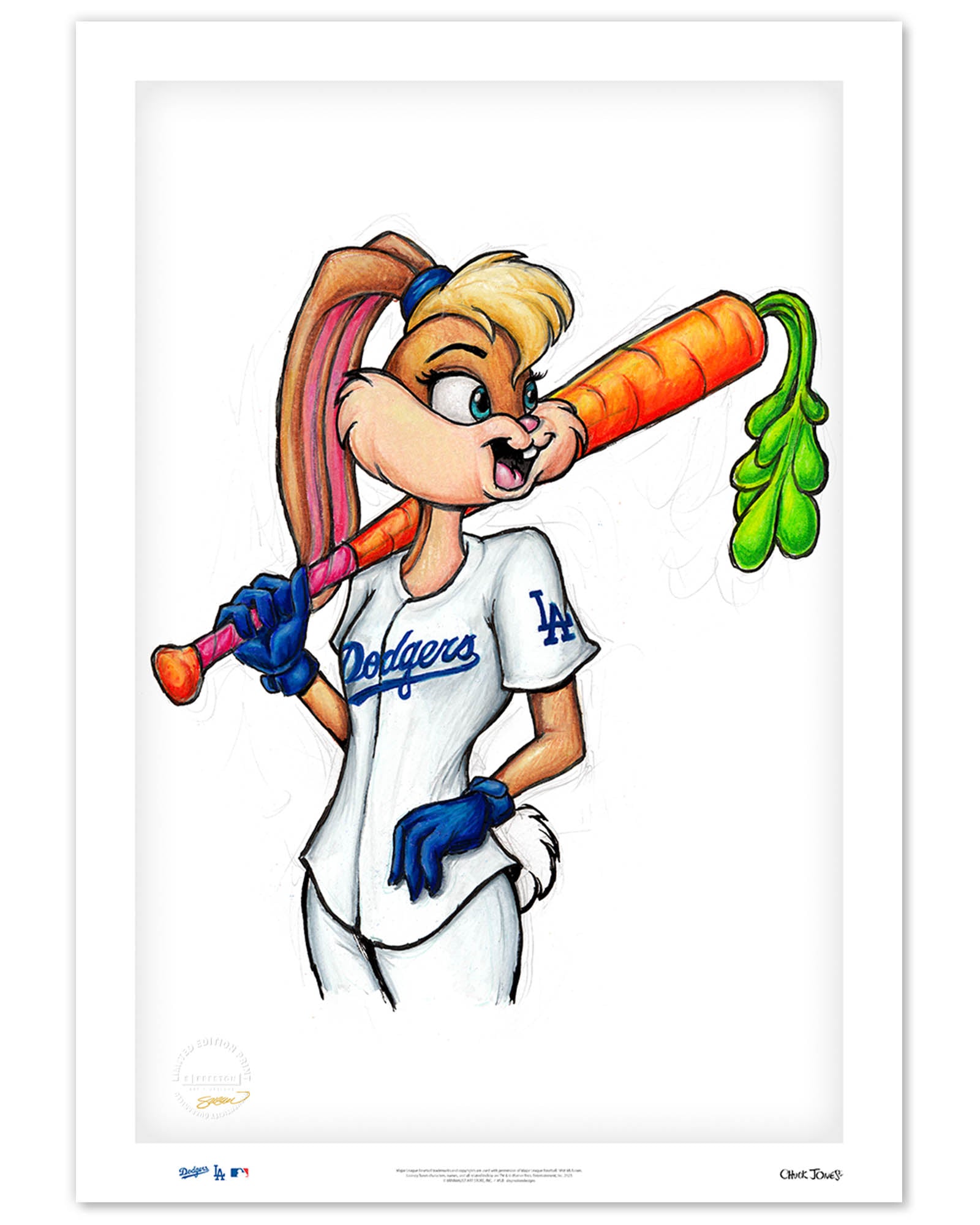 Lola Bunny x MLB - Los Angeles Dodgers by S. Preston Art
