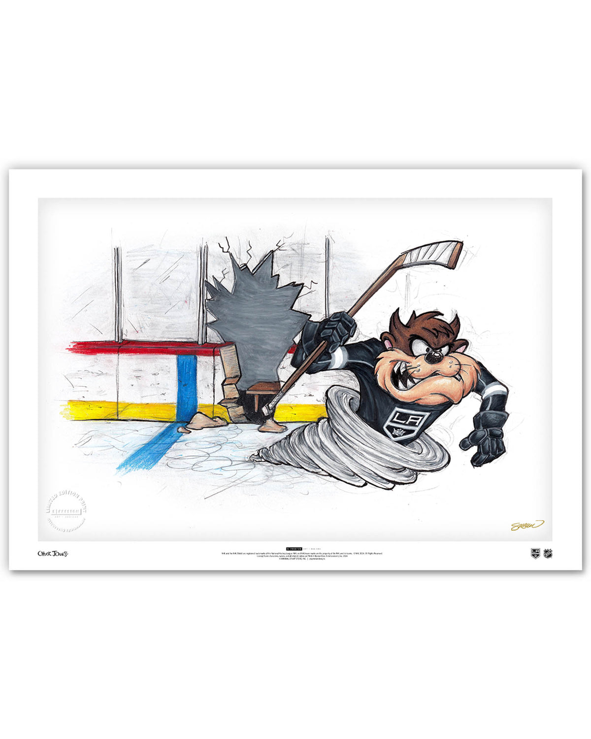 Tazmanian Line Change x NHL Kings Tazmanian Devil Limited Edition Art Print