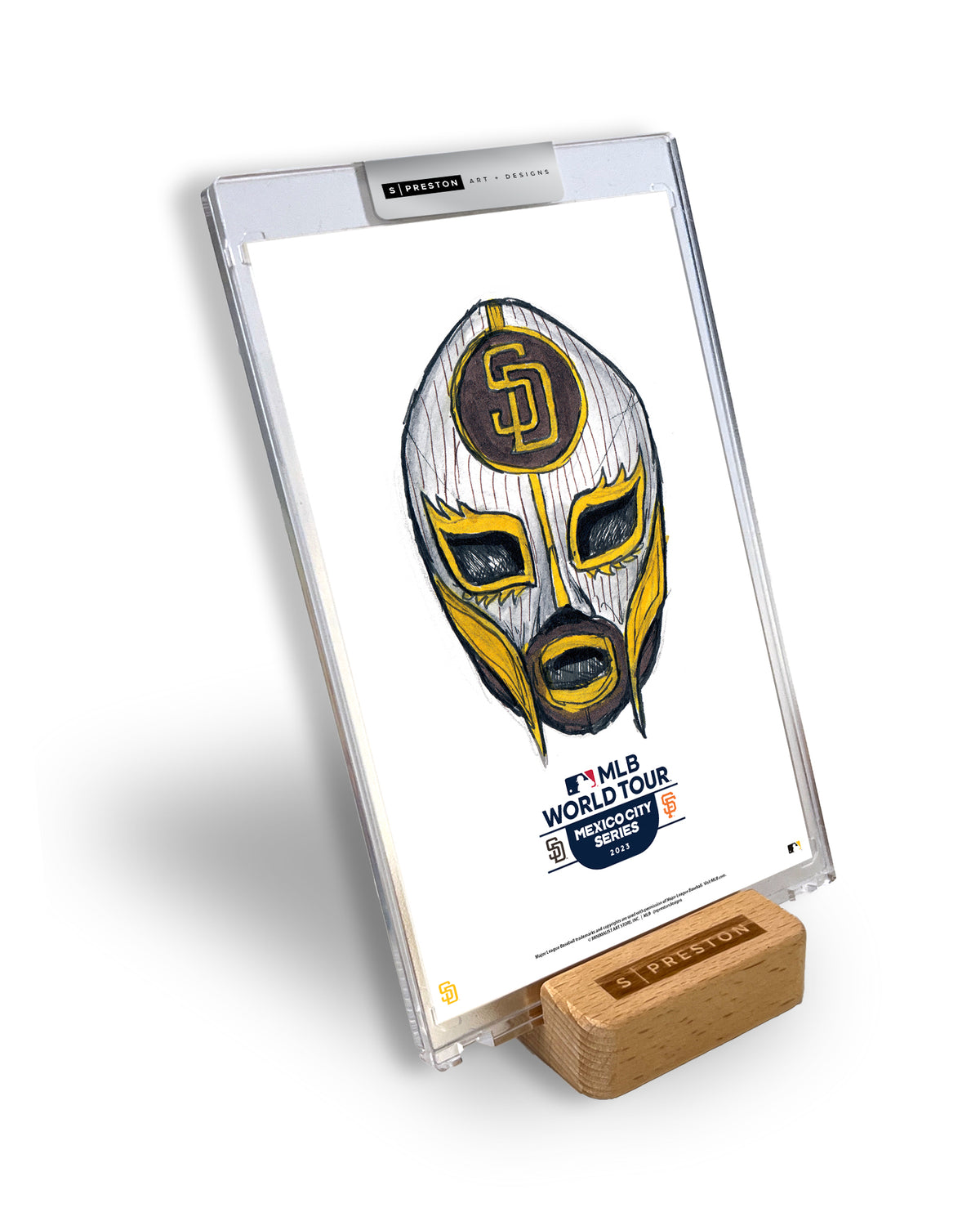 Mexico Series 2023 Ink Sketch Padres Limited Edition Art Card Slab