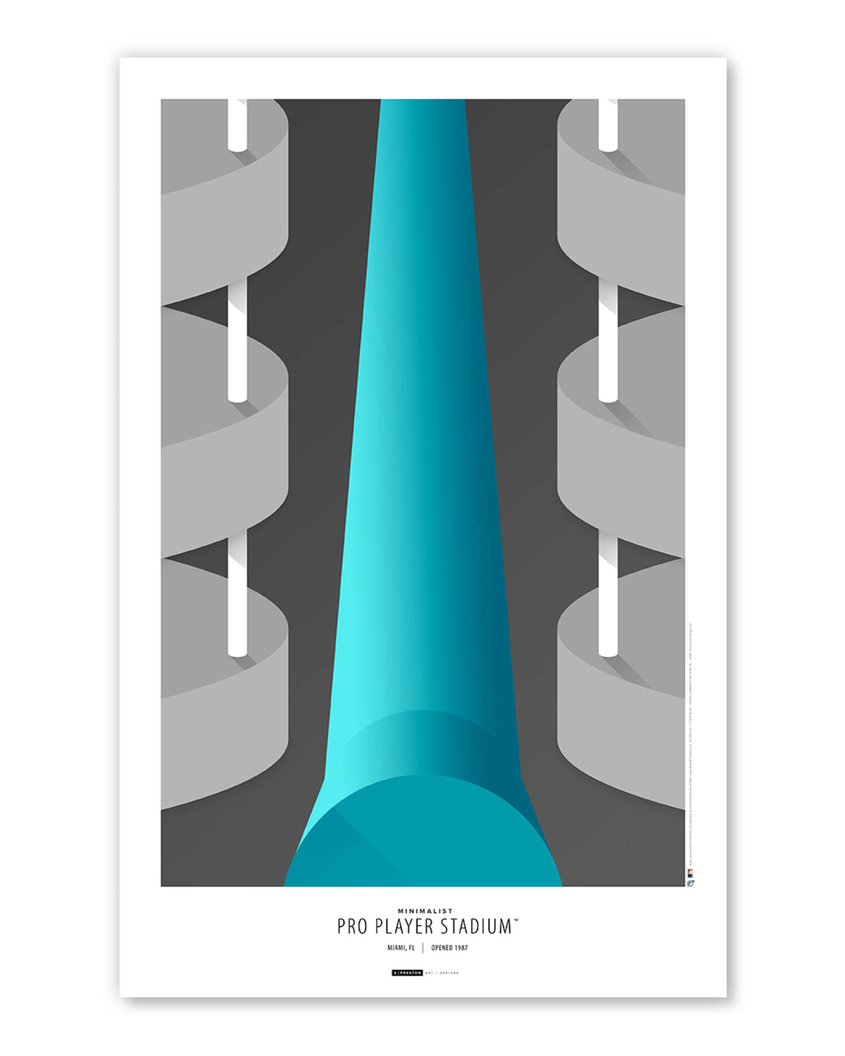 Minimalist Sun Life Stadium Art Print