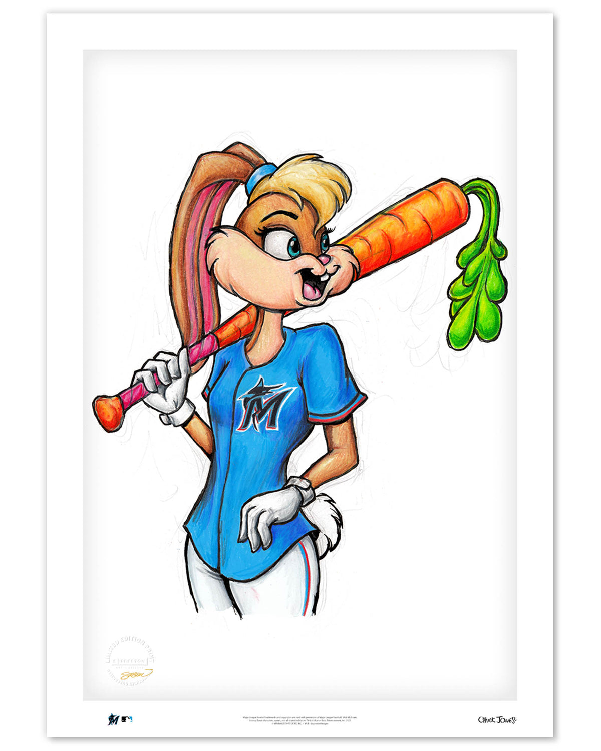 Lola Bunny x MLB Marlins Limited Edition Art Print