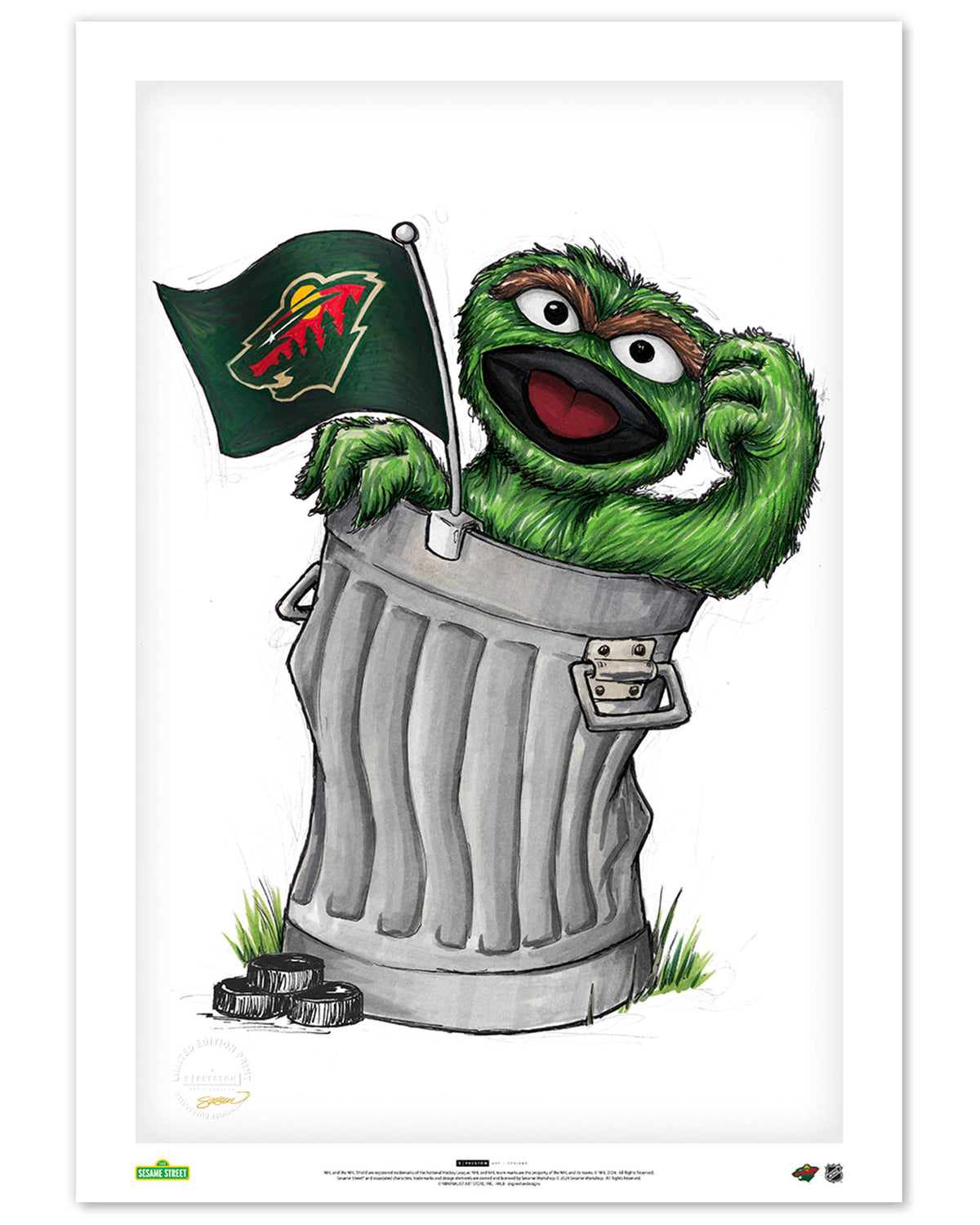 Oscar Rep Your Colours x NHL Wild Limited Edition Art Print