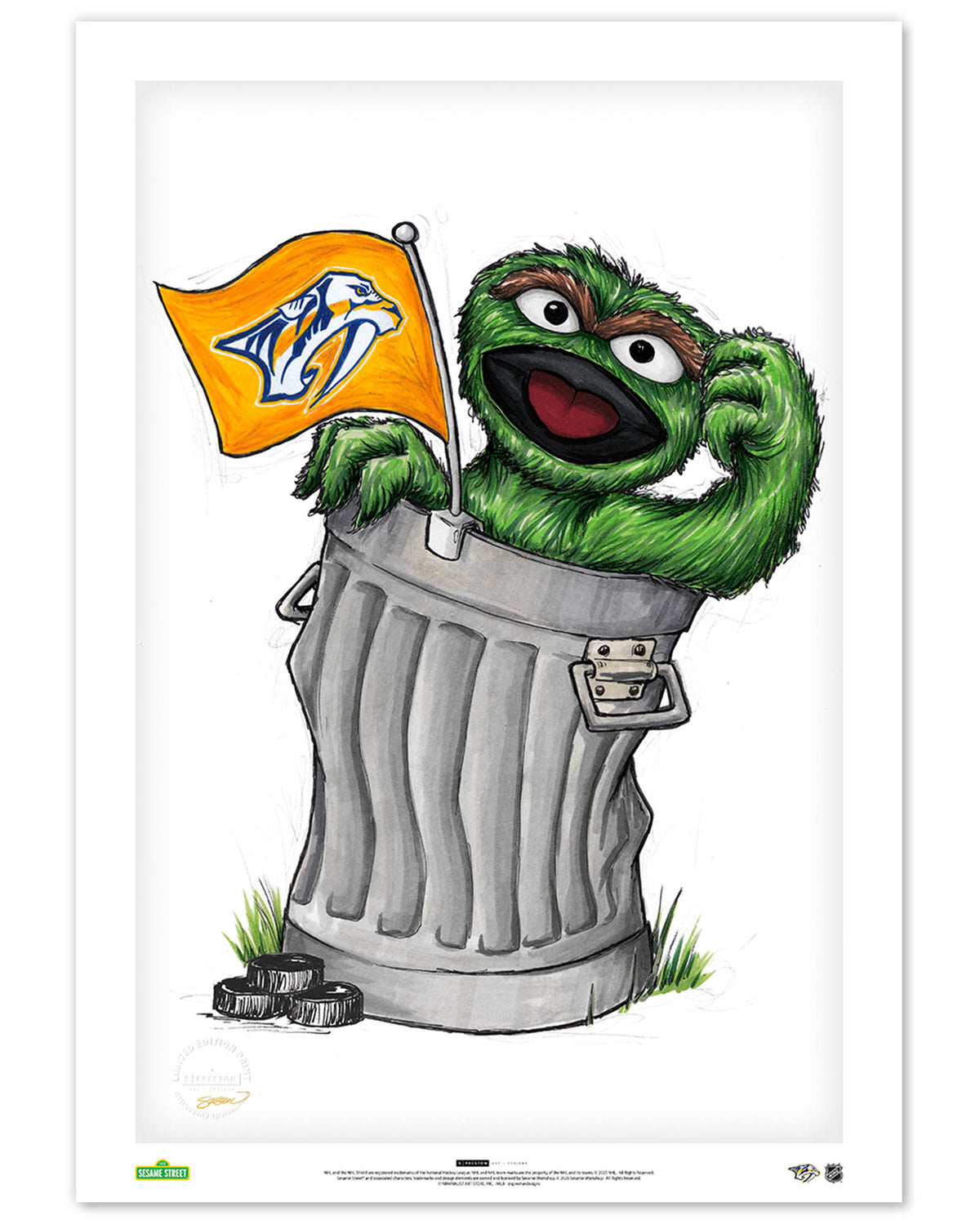 Oscar Rep Your Colours x NHL Predators Limited Edition Art Print