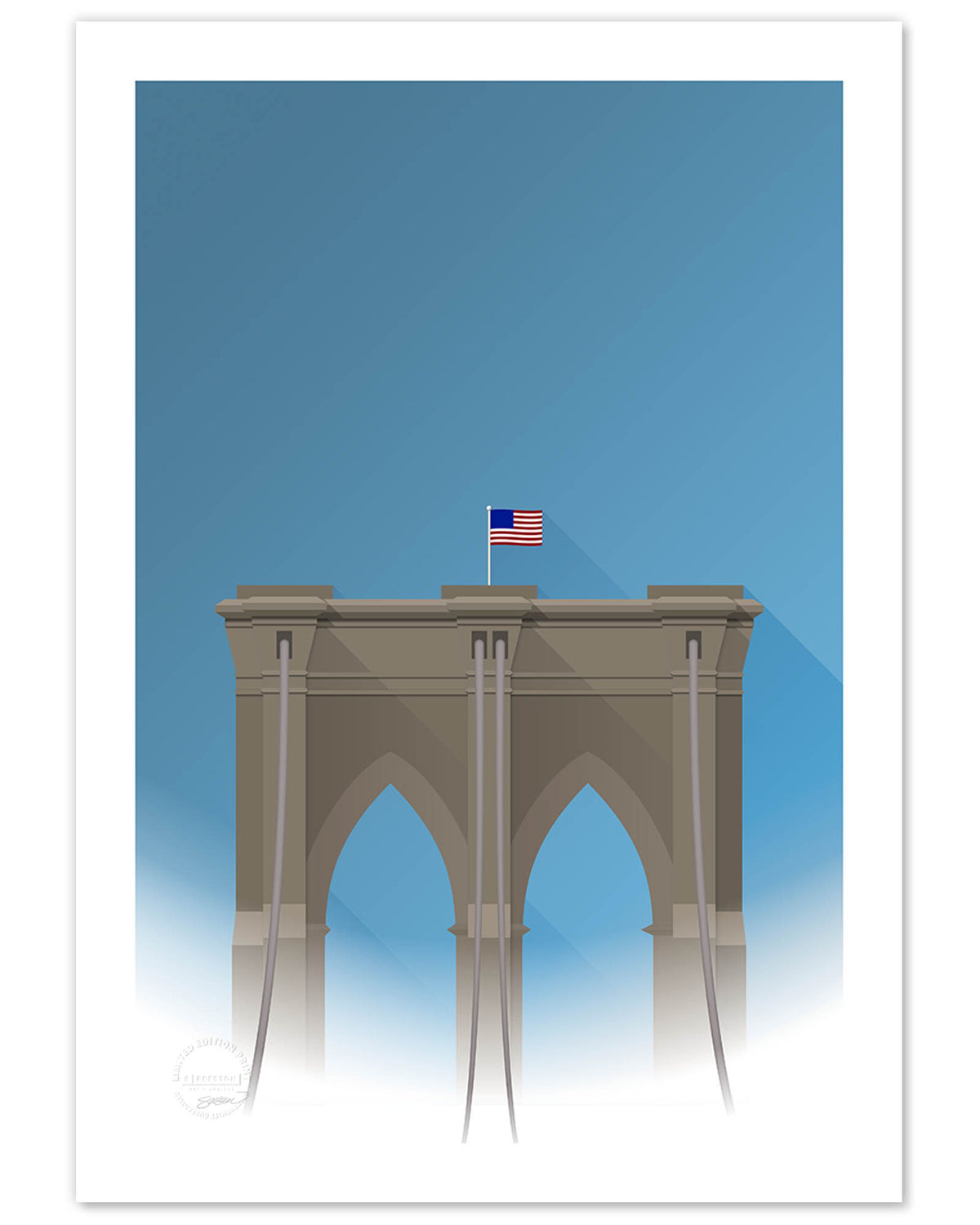 Minimalist Brooklyn Bridge - New York City