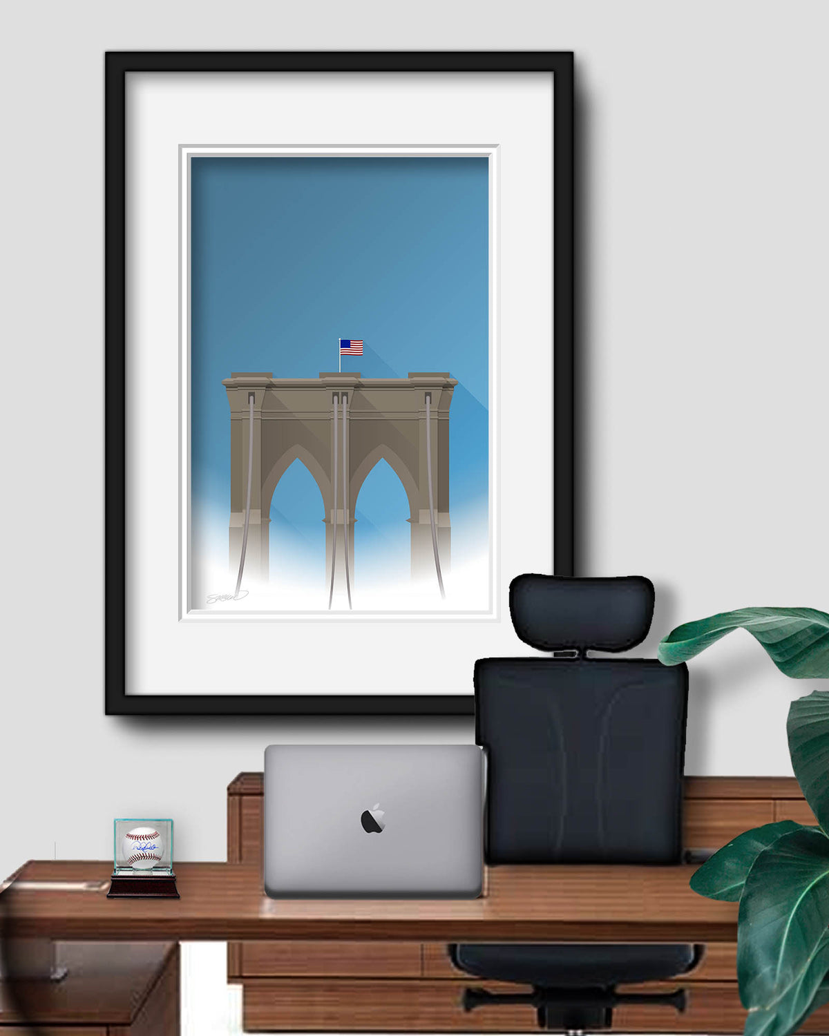 Minimalist Brooklyn Bridge - New York City