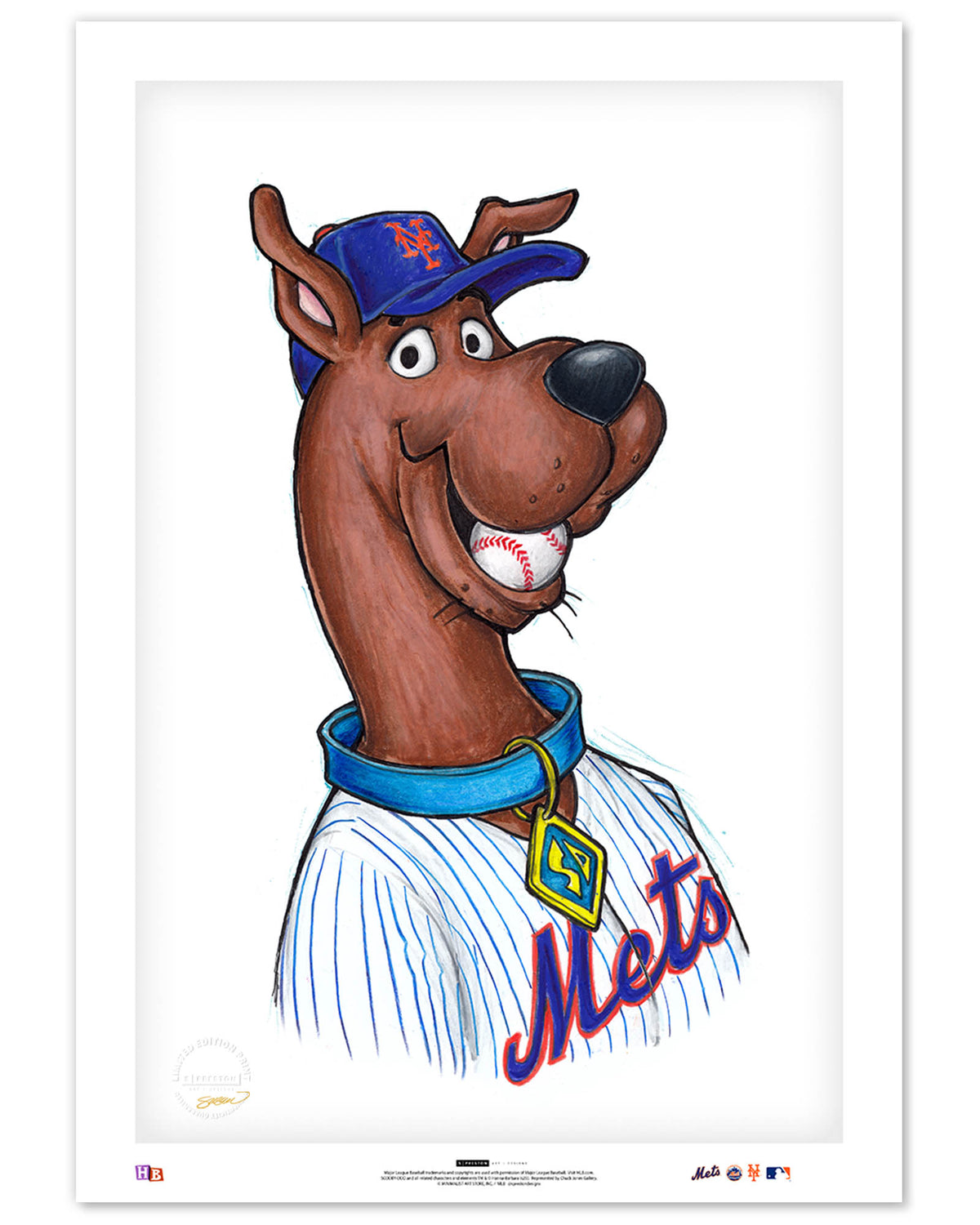 Scooby Doo x MLB Mets Limited Edition Art Print