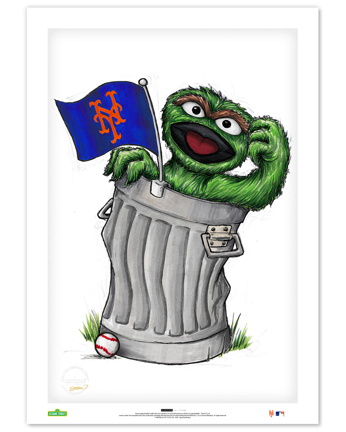 Oscar Rep Your Colours x MLB Mets Limited Edition Art Print