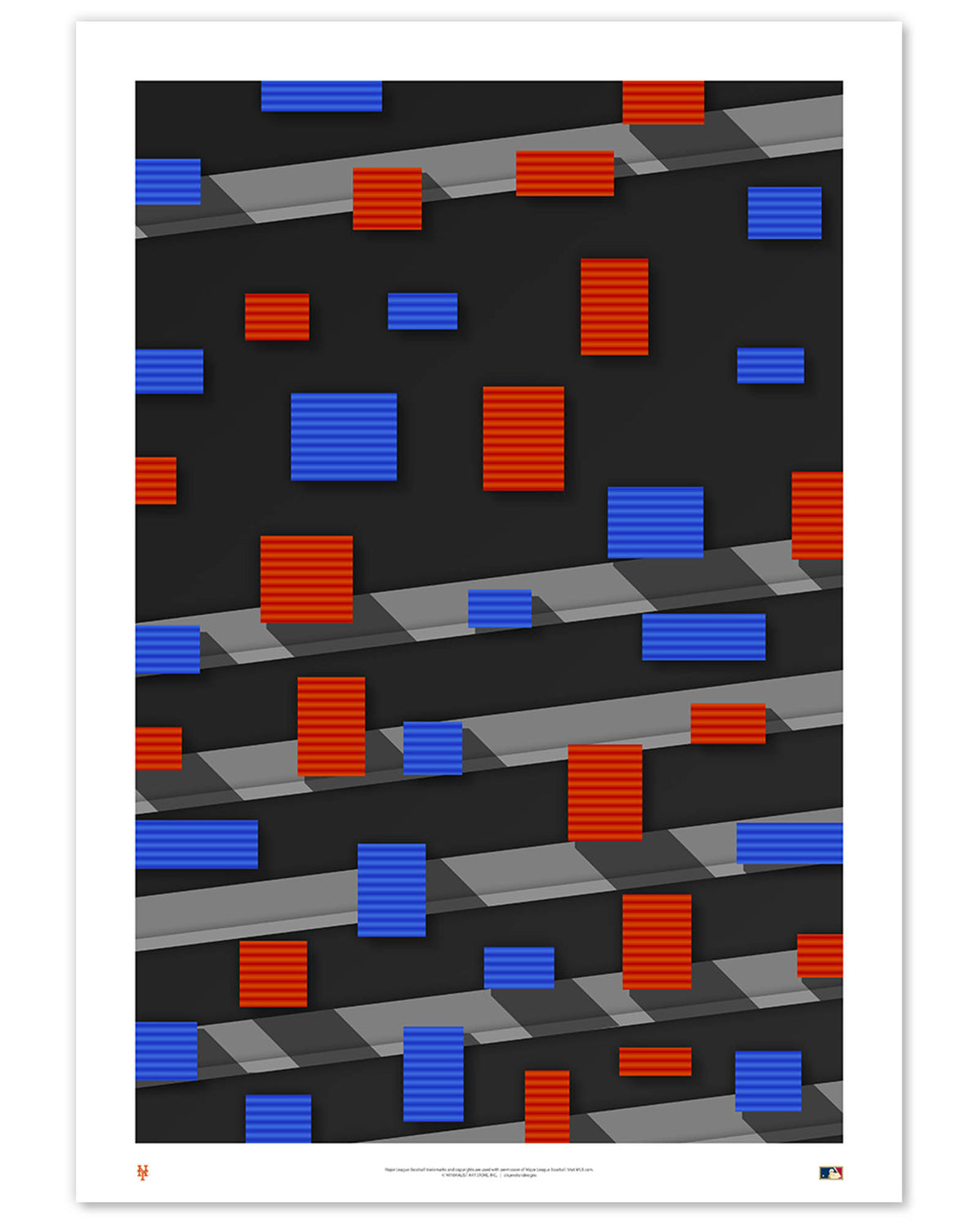 Minimalist Shea Stadium Art Print