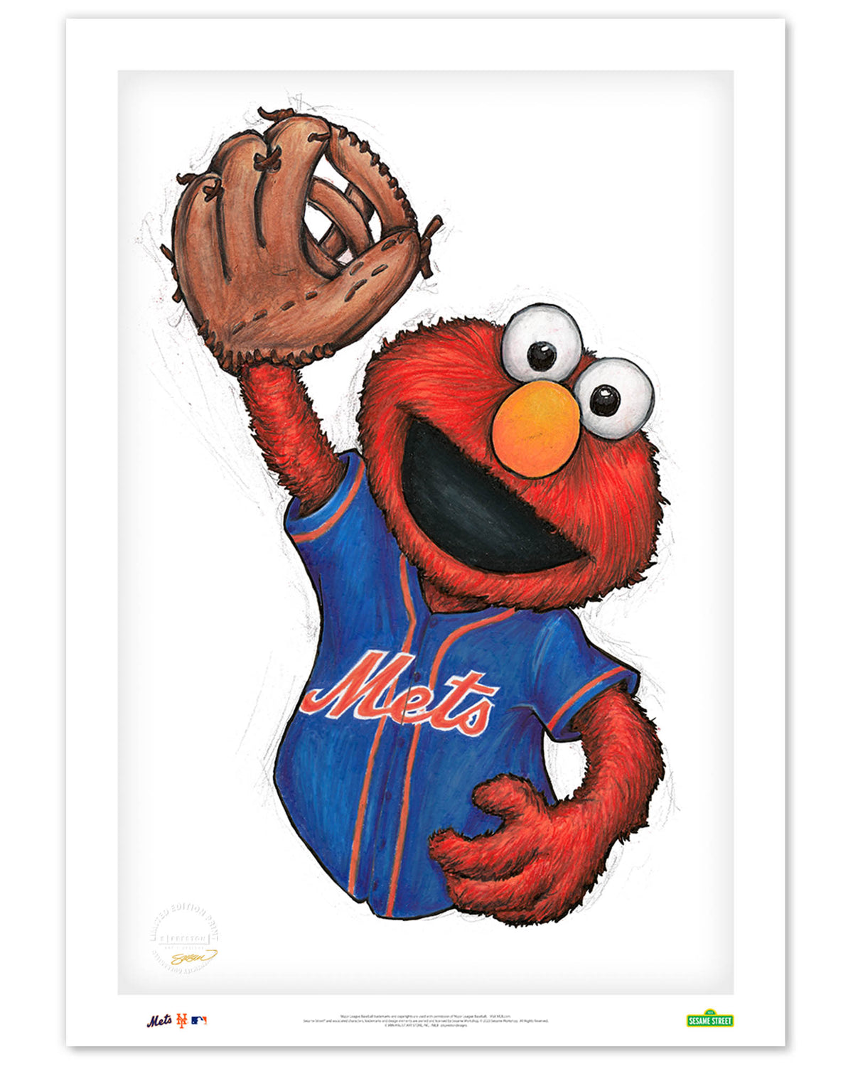 ELMO x MLB Mets Limited Edition Art Print