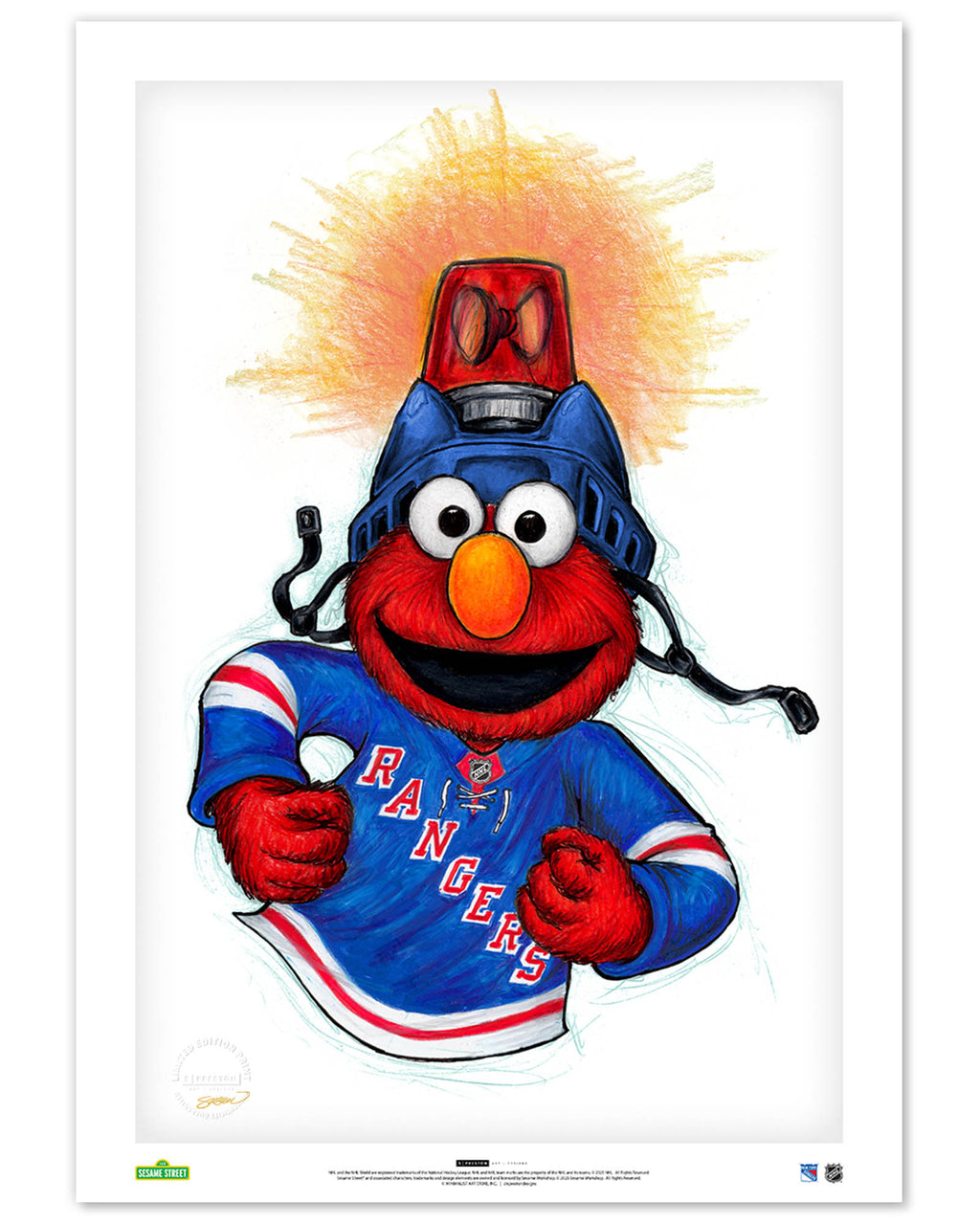 Elmo Loves Goals x New York Rangers | Sesame Street – S. Preston Art ...