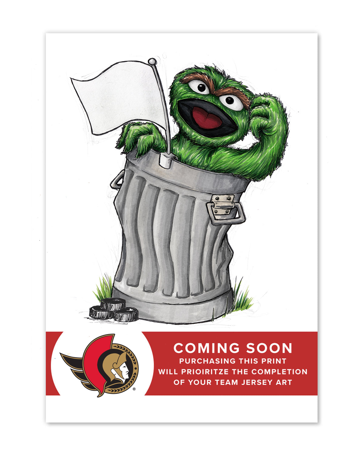 Oscar Rep Your Colours x NHL Senators Limited Edition Art Print