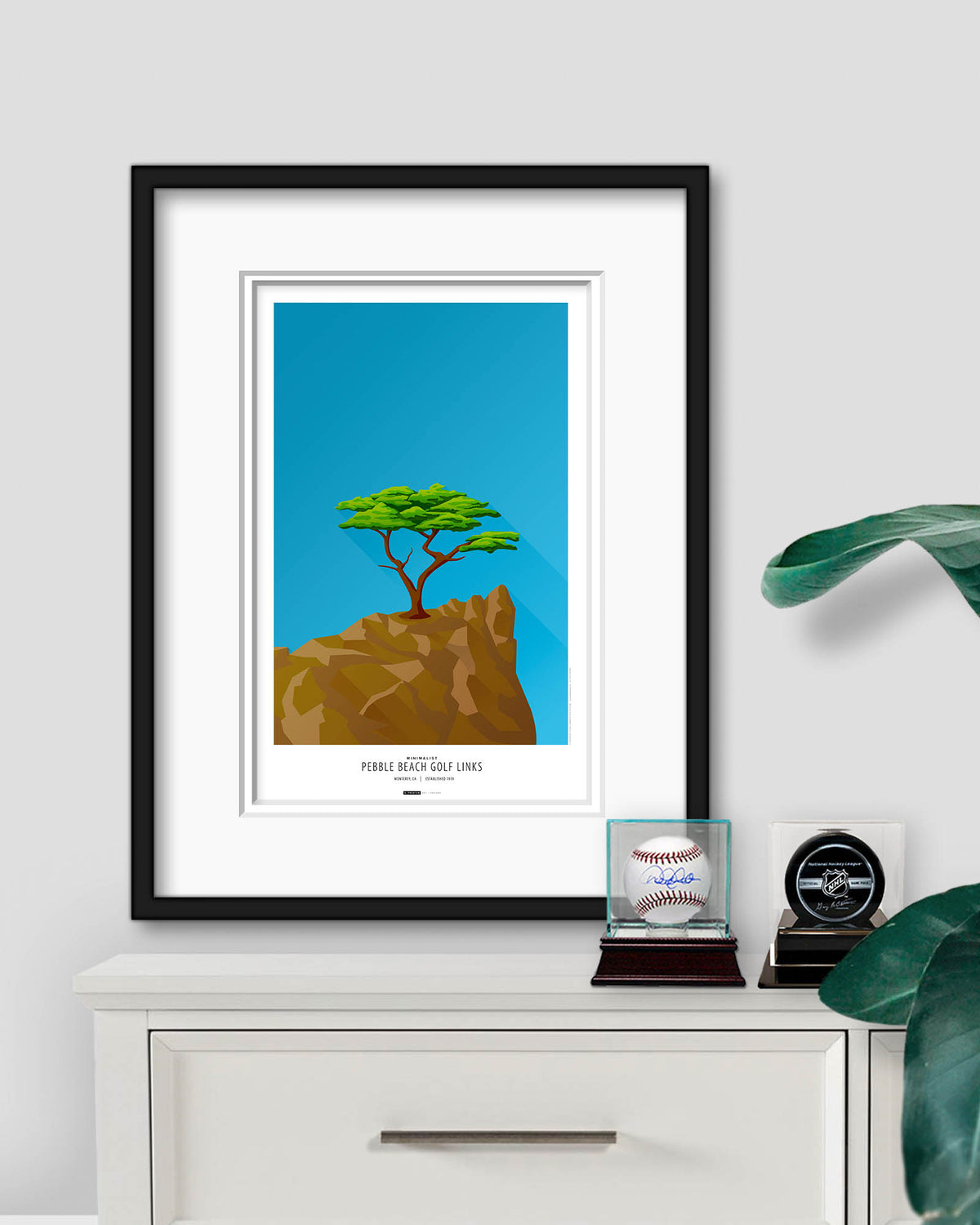 Minimalist Pebble Beach Art Print
