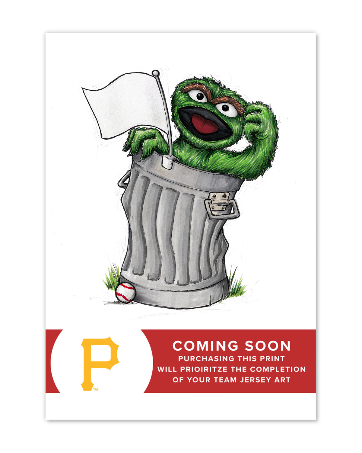 Oscar Rep Your Colours x MLB Pirates Limited Edition Art Print
